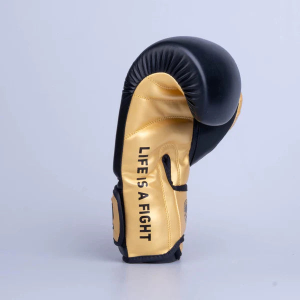 Fighter Boxningshandskar Träning PU - svart/guld, FBG-TRP-001