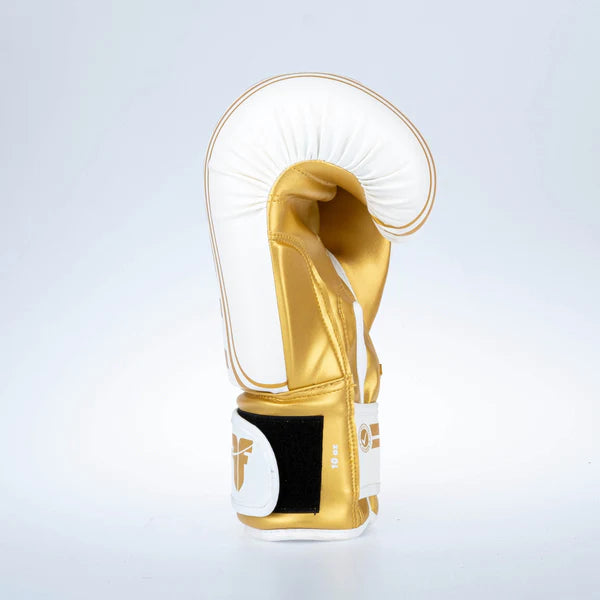 Fighter Boxningshandskar Basic Stripe - vit/guld