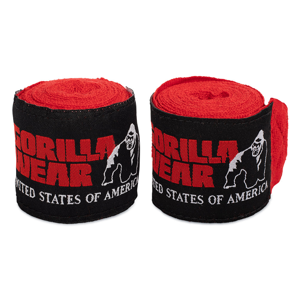 Gorilla Wear Boxing Hand Wraps, röd