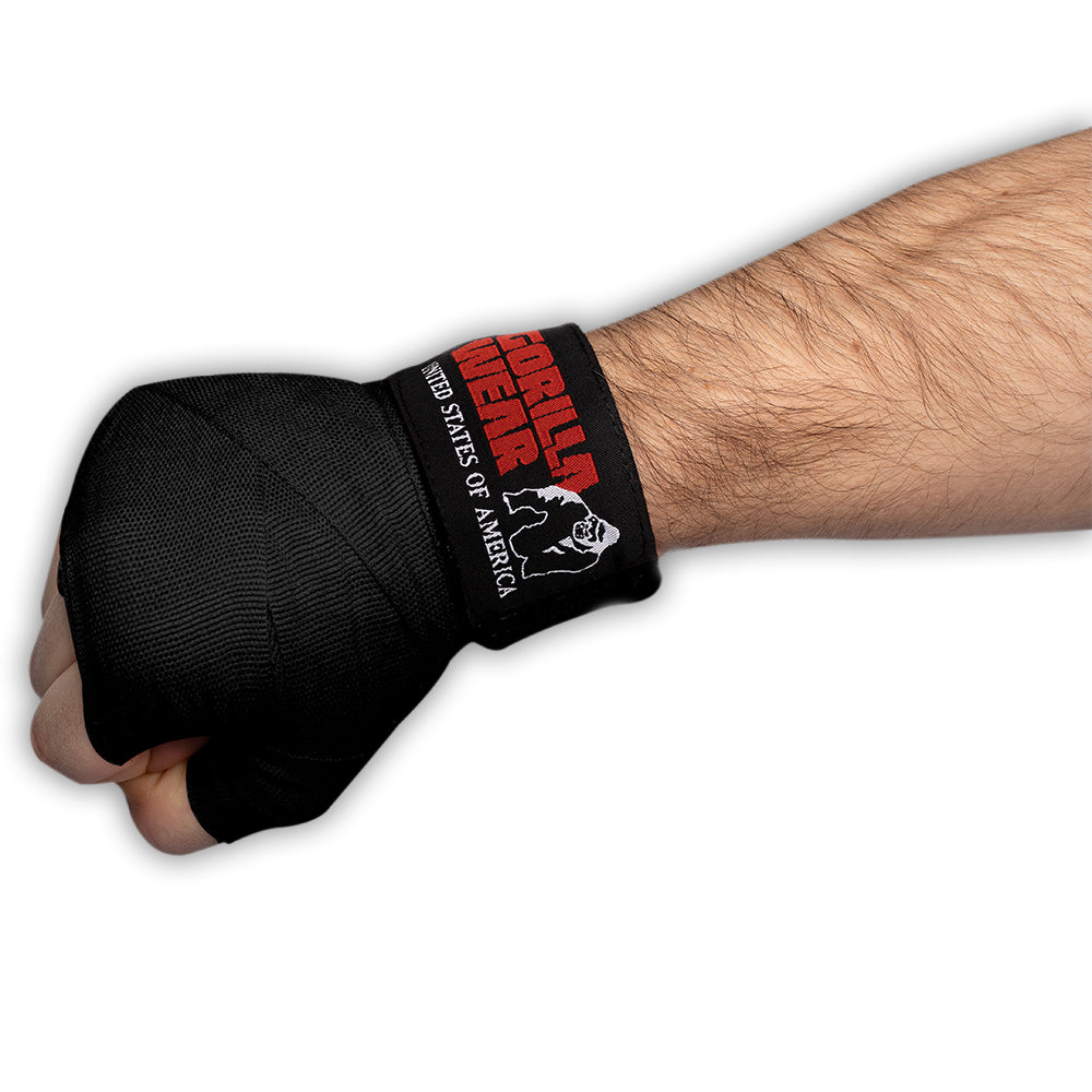 Gorilla Wear Boxing Hand Wraps, svart