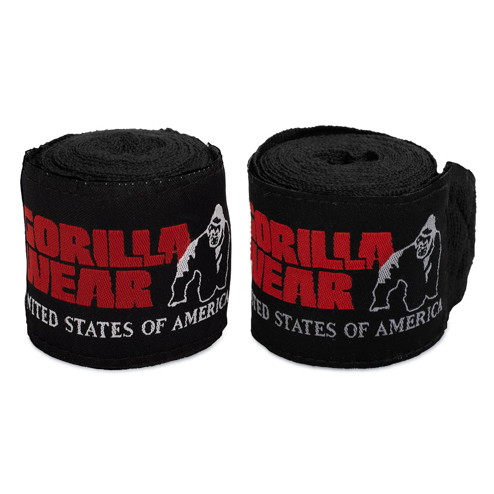 Gorilla Wear Boxing Hand Wraps, svart
