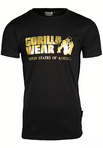 Gorilla Wear- T-shirt, svart/guld