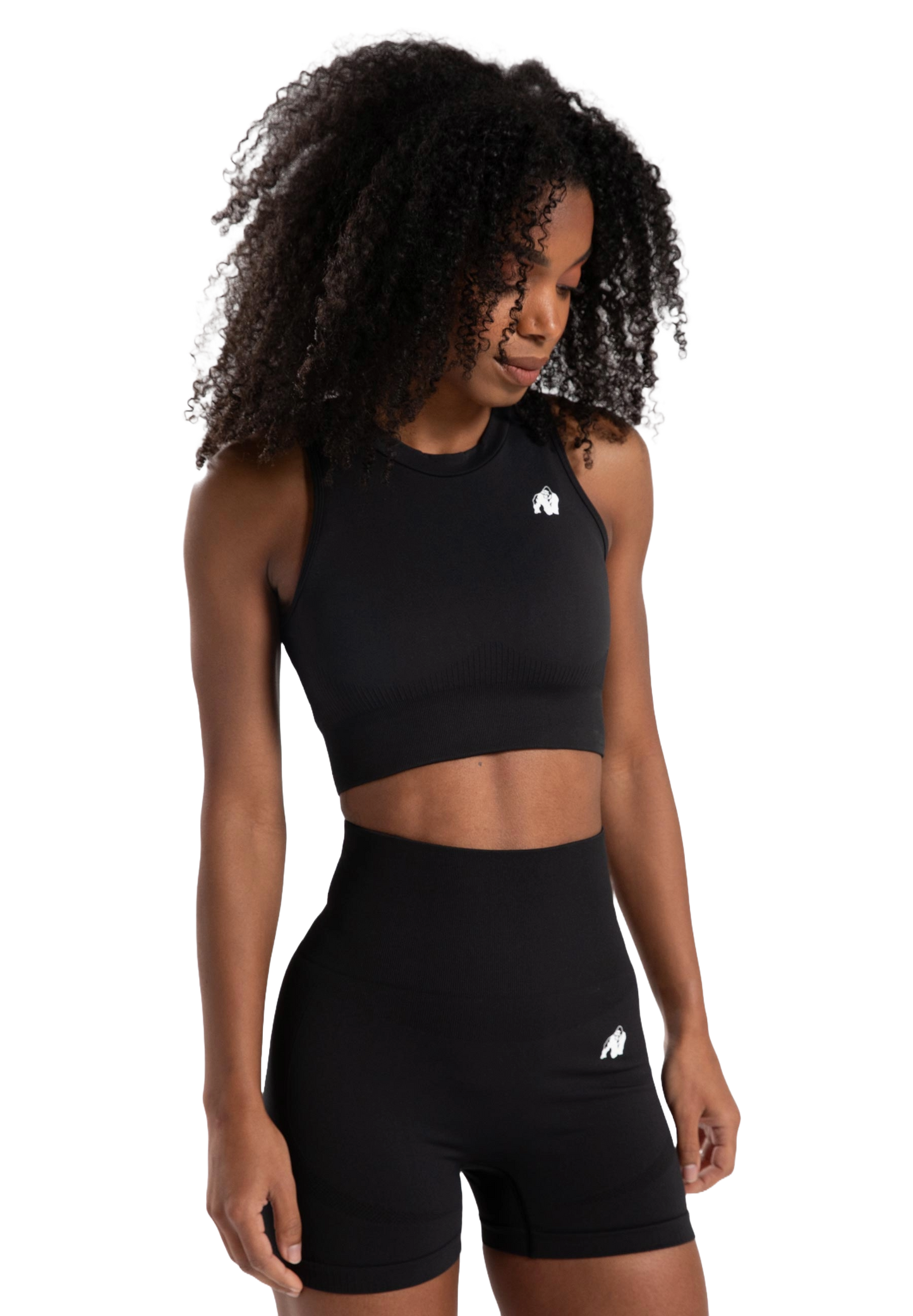 Olivia Seamless Crop Top, svart