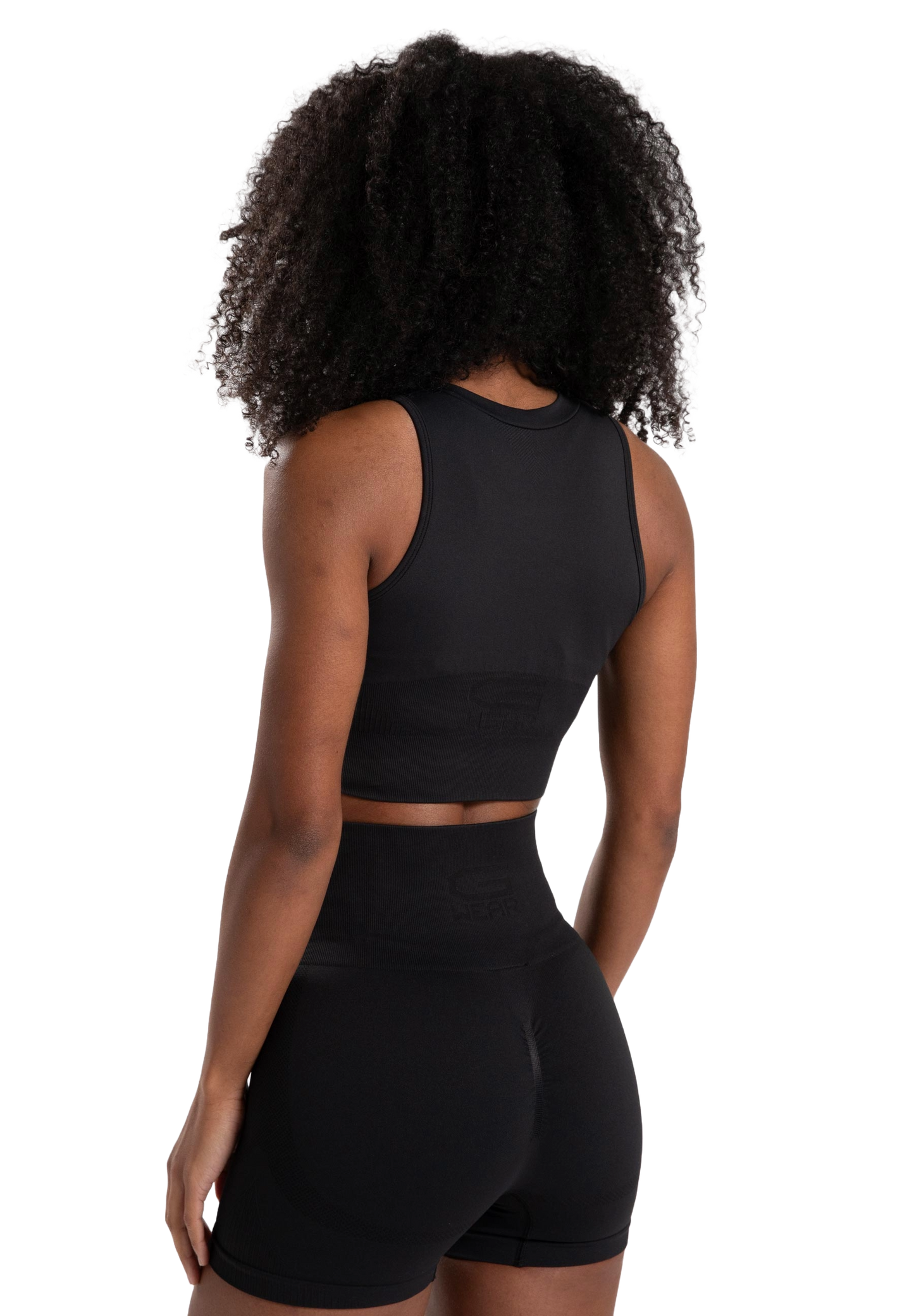 Olivia Seamless Crop Top, svart
