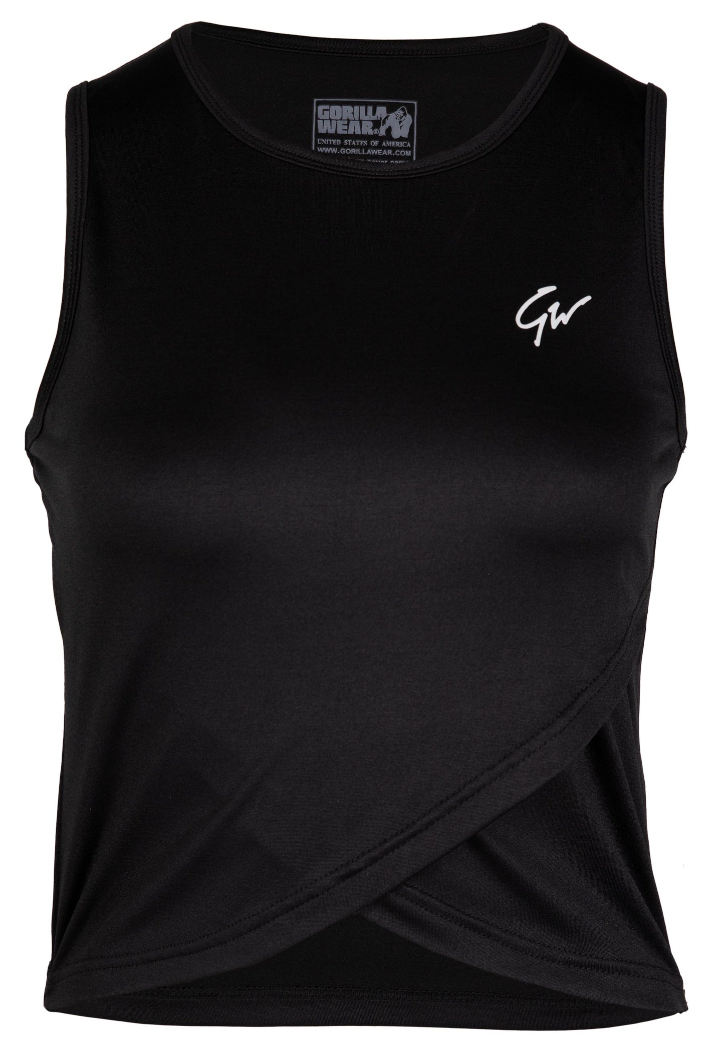 Gorilla Wear Estelle Twisted Crop Top, svart
