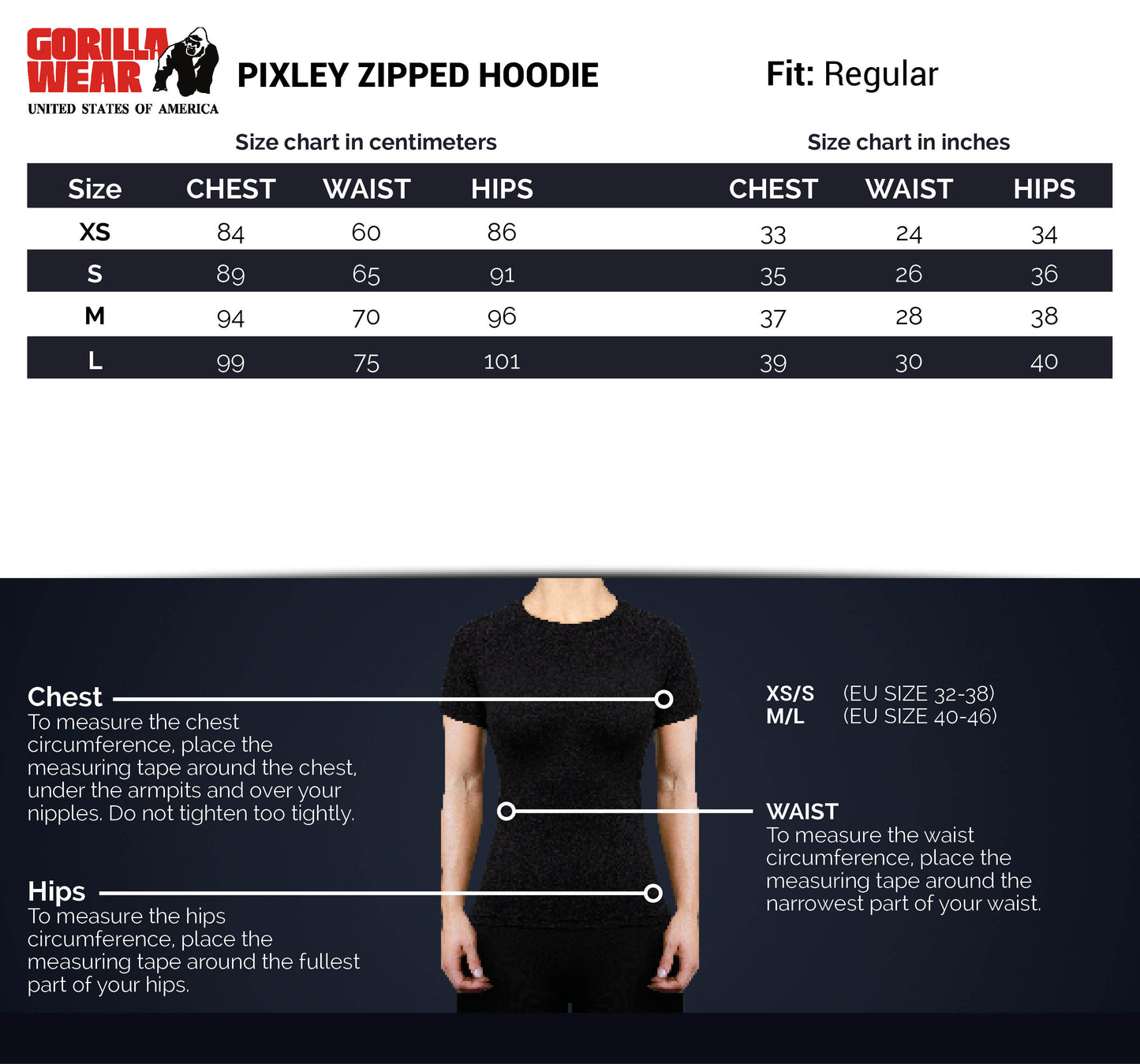Gorilla Wear Pixley Zipped Hoodie, grå