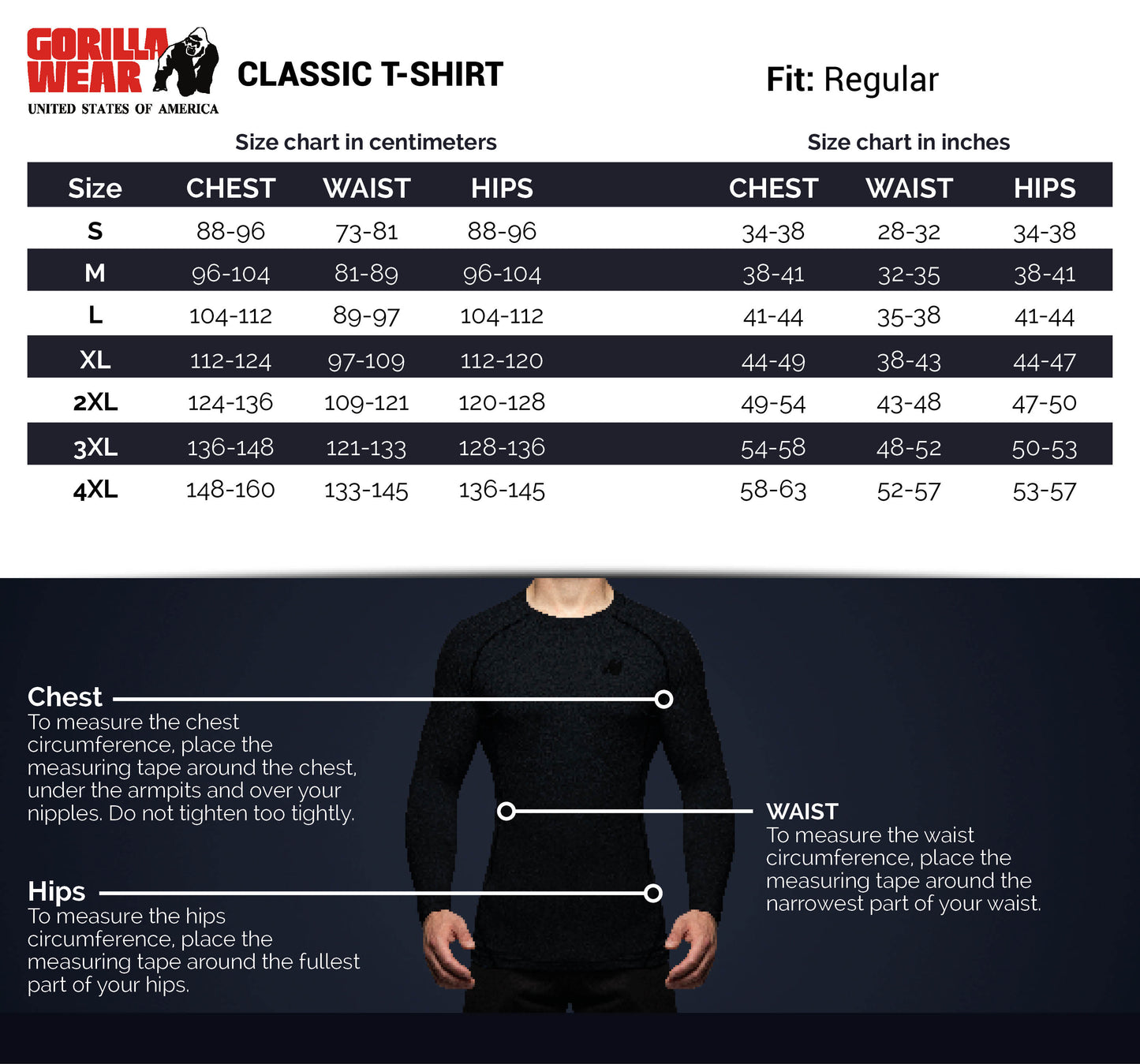 Gorilla Wear Classic T-Shirt, svart