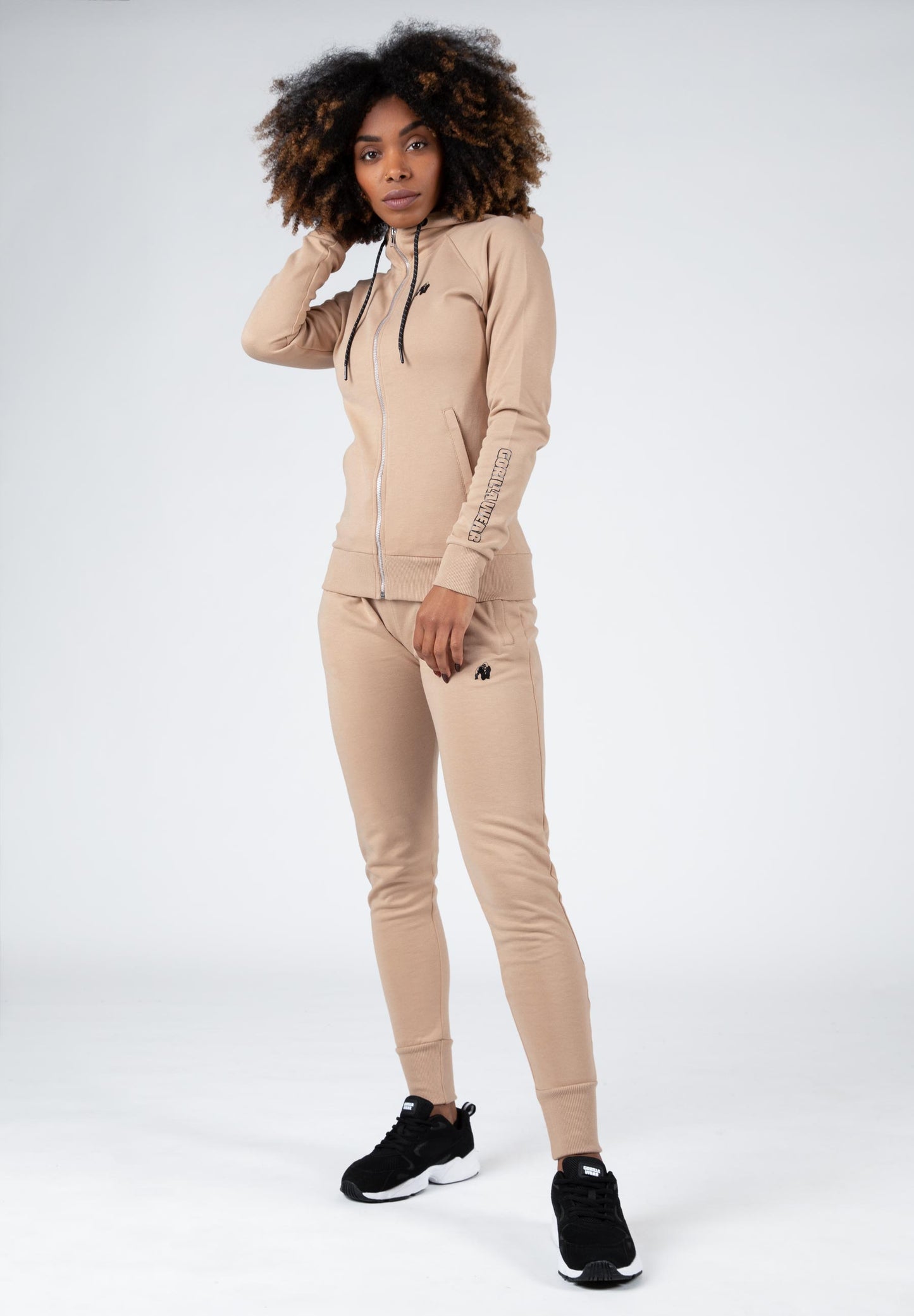 Gorilla Wear Marion Zipped Hoodie, beige