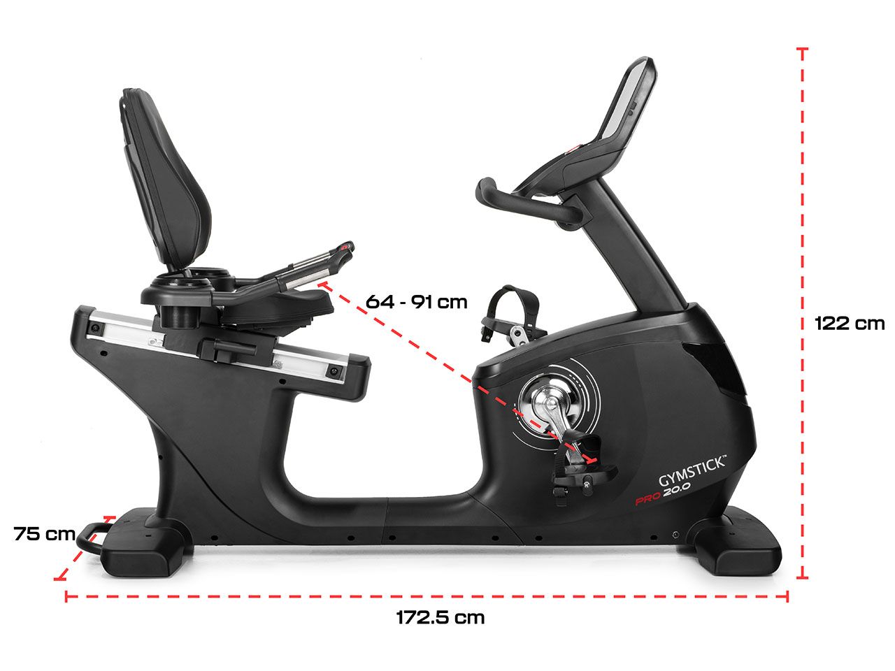 GYMSTICK PRO20.0 Recumbent Bike