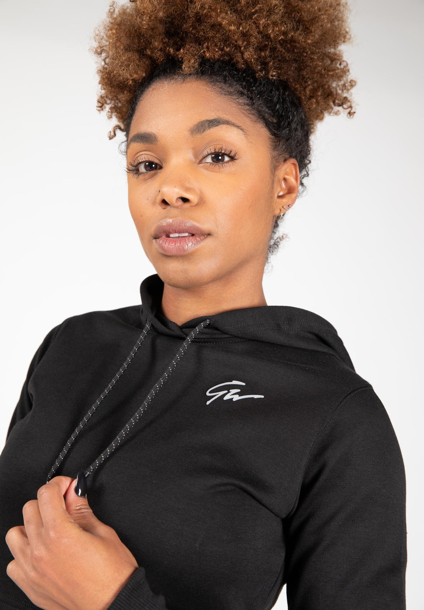 Gorilla Wear Pixley Crop Top Hoodie, svart