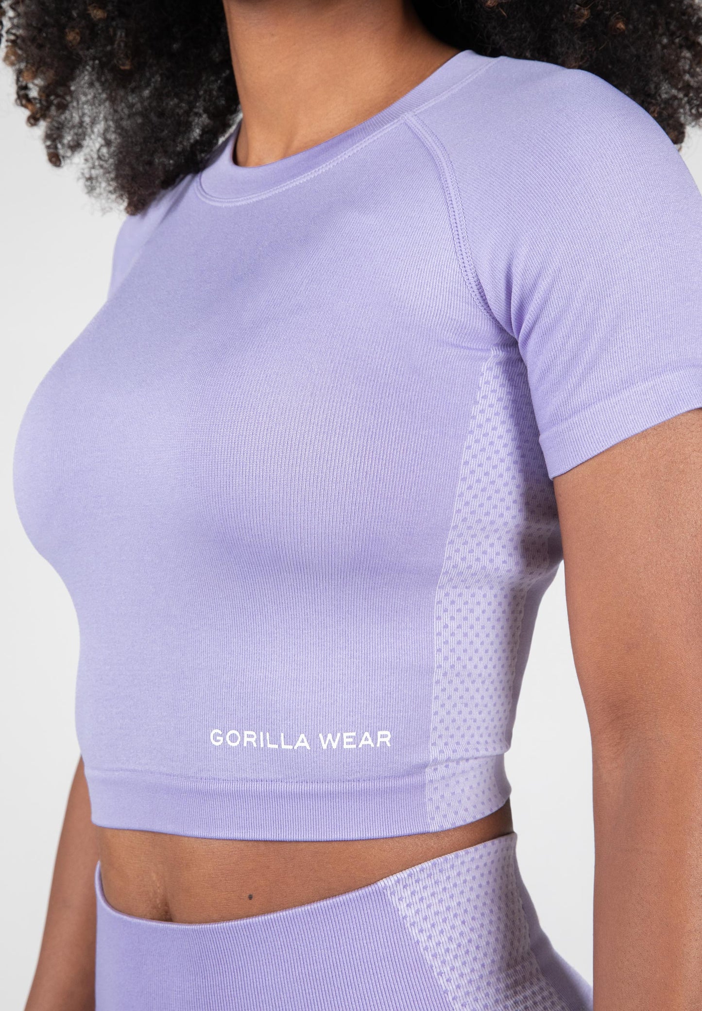Gorilla Wear Selah Seamless Crop Top, lilac