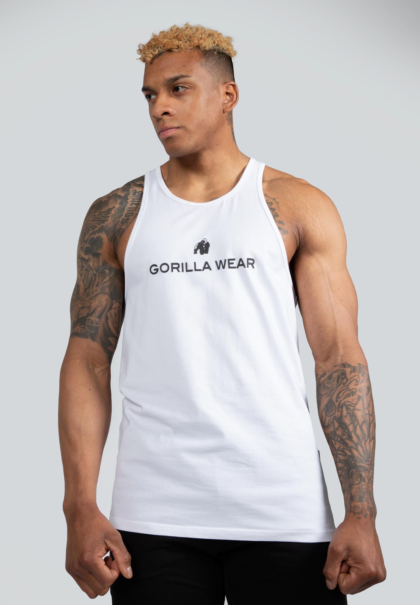 Gorilla Wear Carter Stretch Tank Top, vit