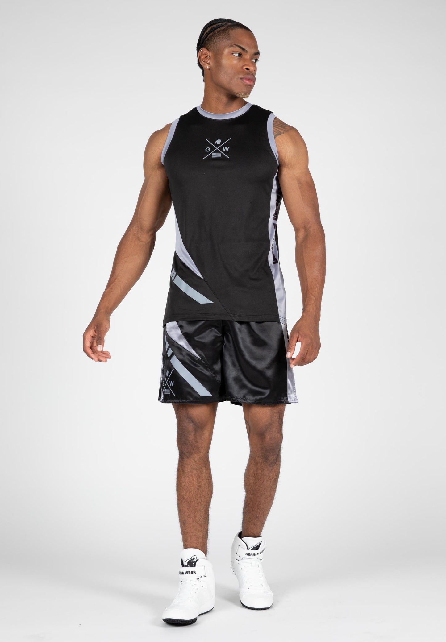 Gorilla Wear Hornell Tank Top, svart/grå