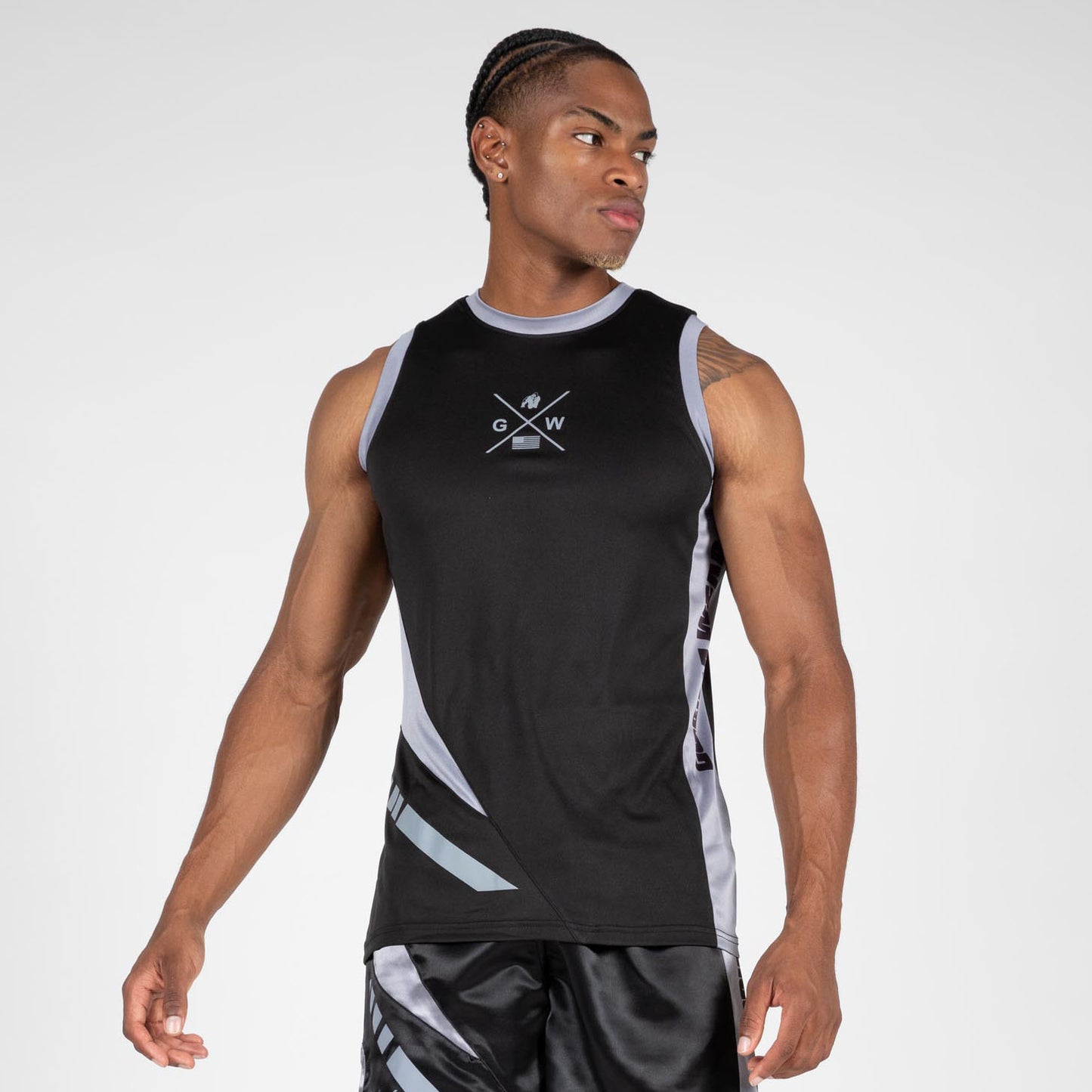 Gorilla Wear Hornell Tank Top, svart/grå