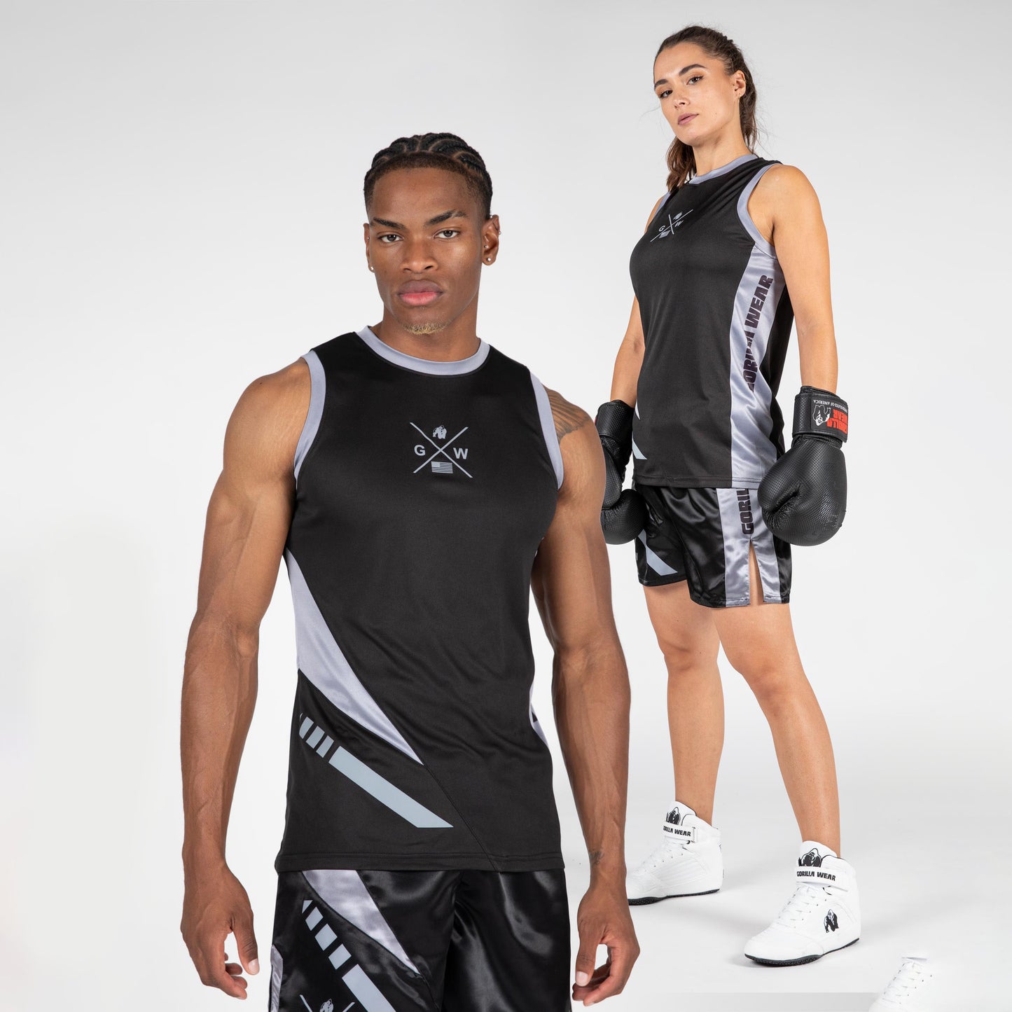Gorilla Wear Hornell Tank Top, svart/grå