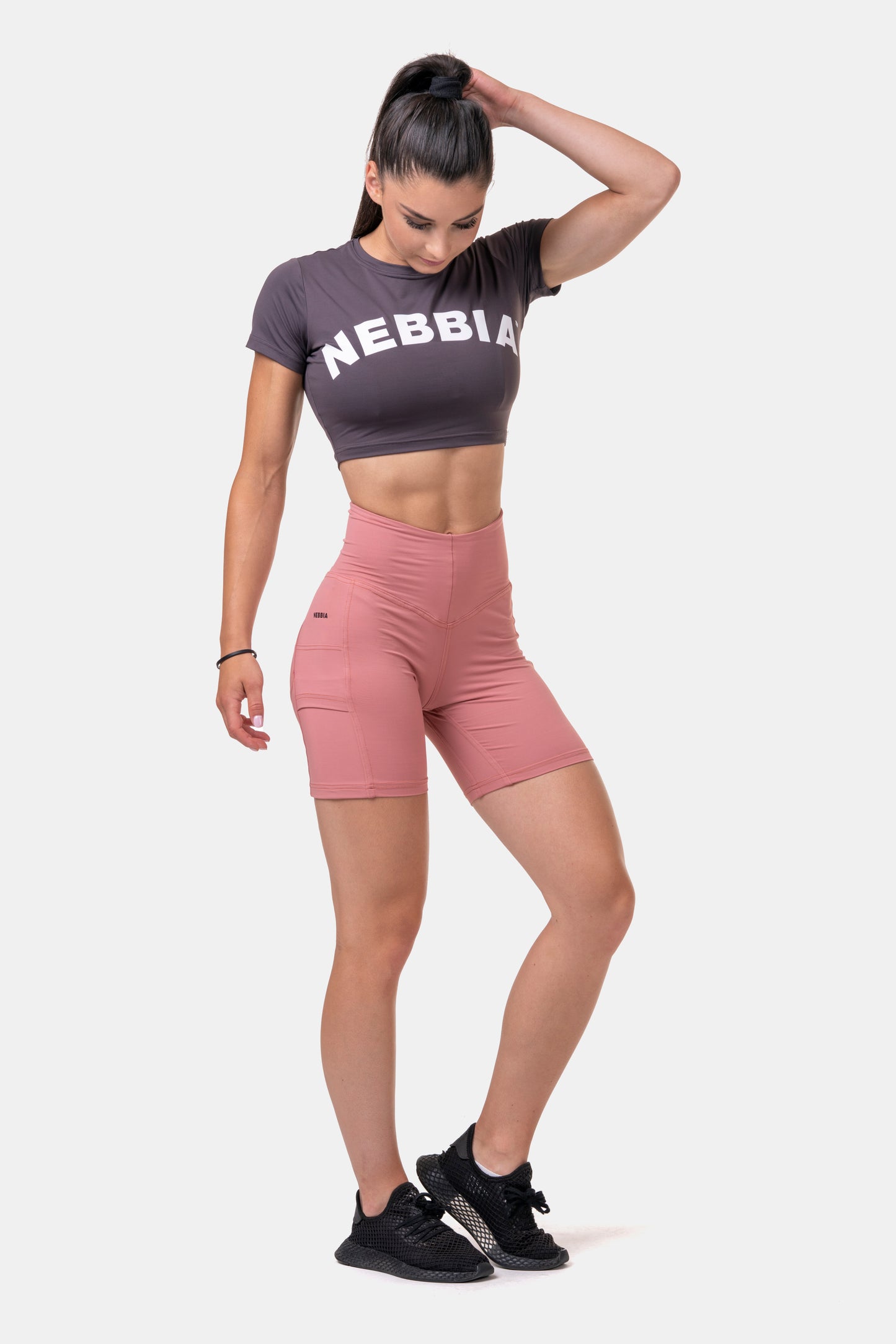 NEBBIA Sporty Crop Top, marron