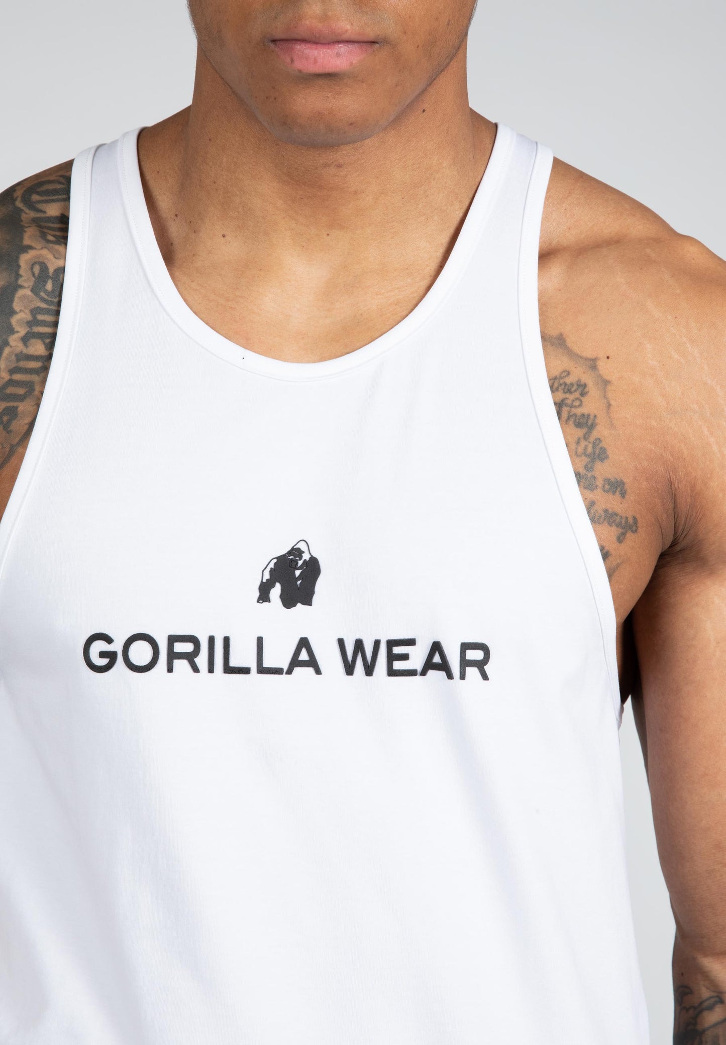 Gorilla Wear Carter Stretch Tank Top, vit