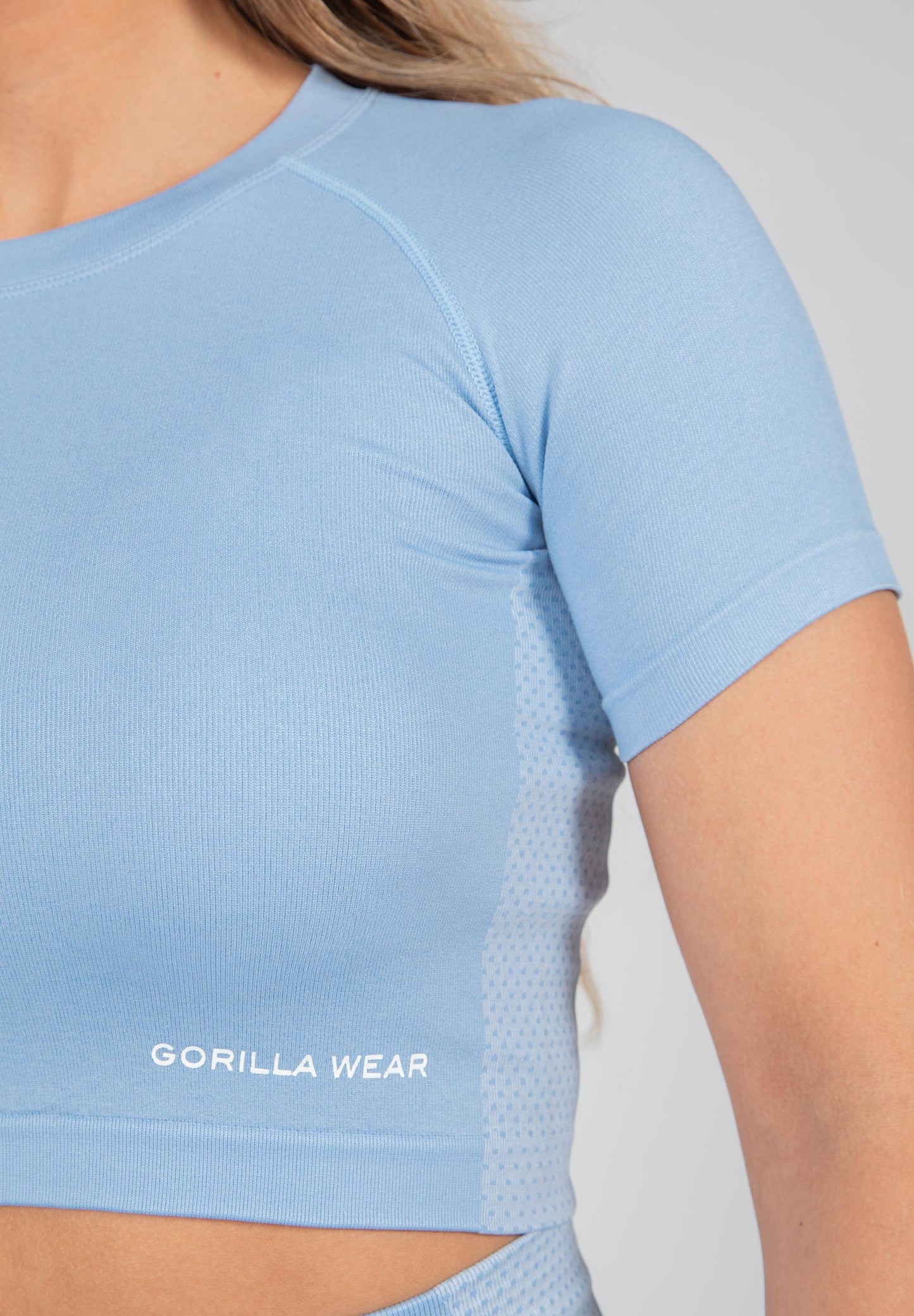 Gorilla Wear Selah Seamless Crop Top, blå