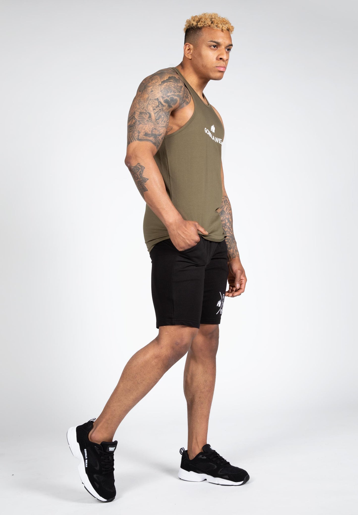 Gorilla Wear Carter Stretch linne, armégrön