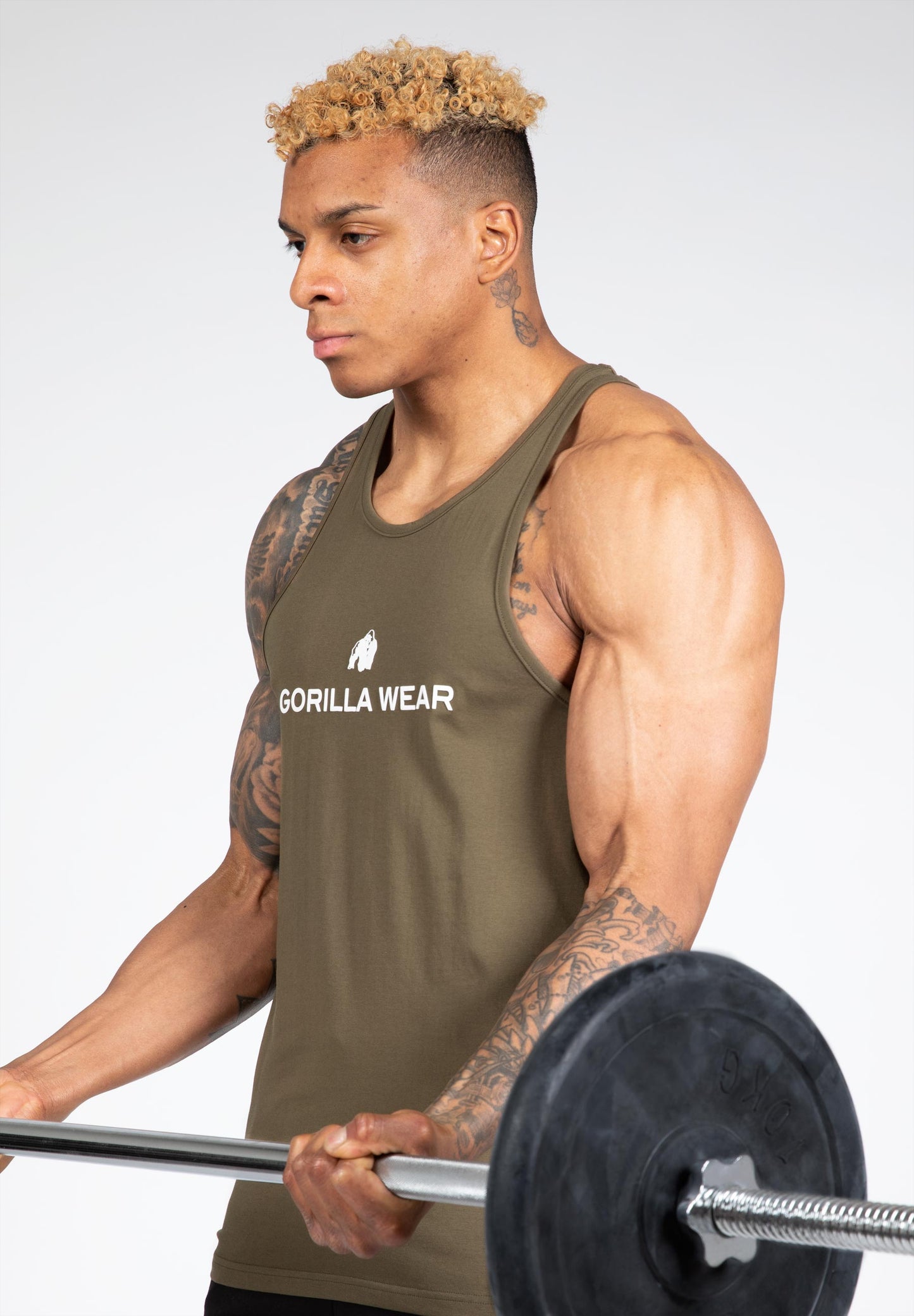 Gorilla Wear Carter Stretch linne, armégrön