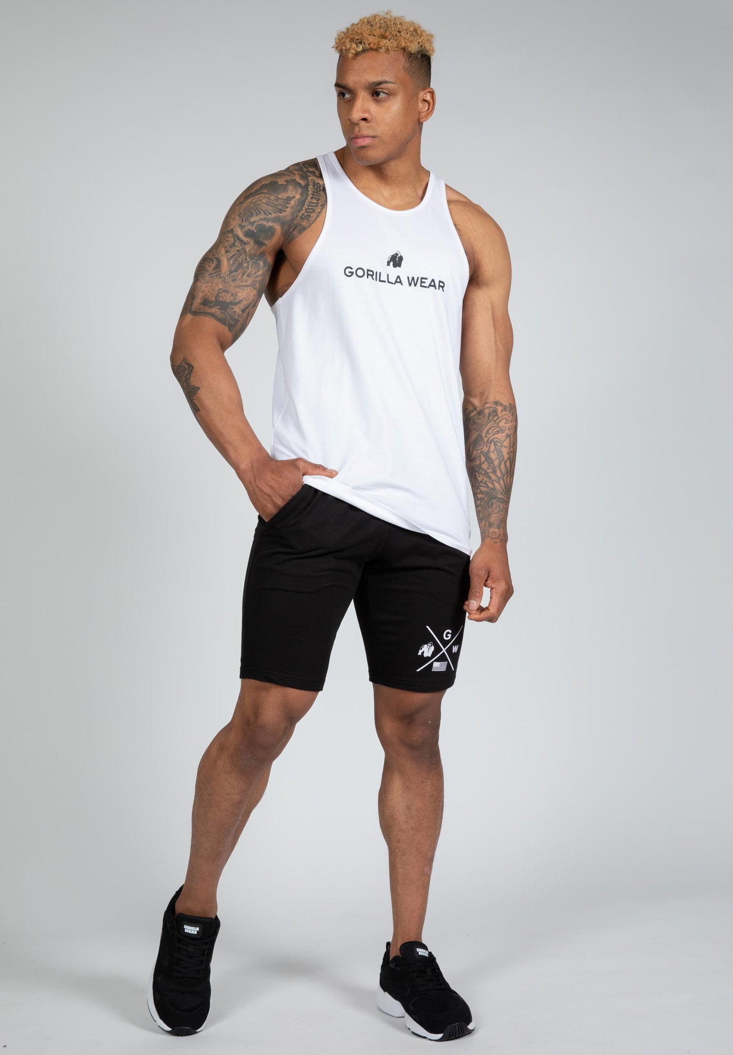 Gorilla Wear Carter Stretch Tank Top, vit