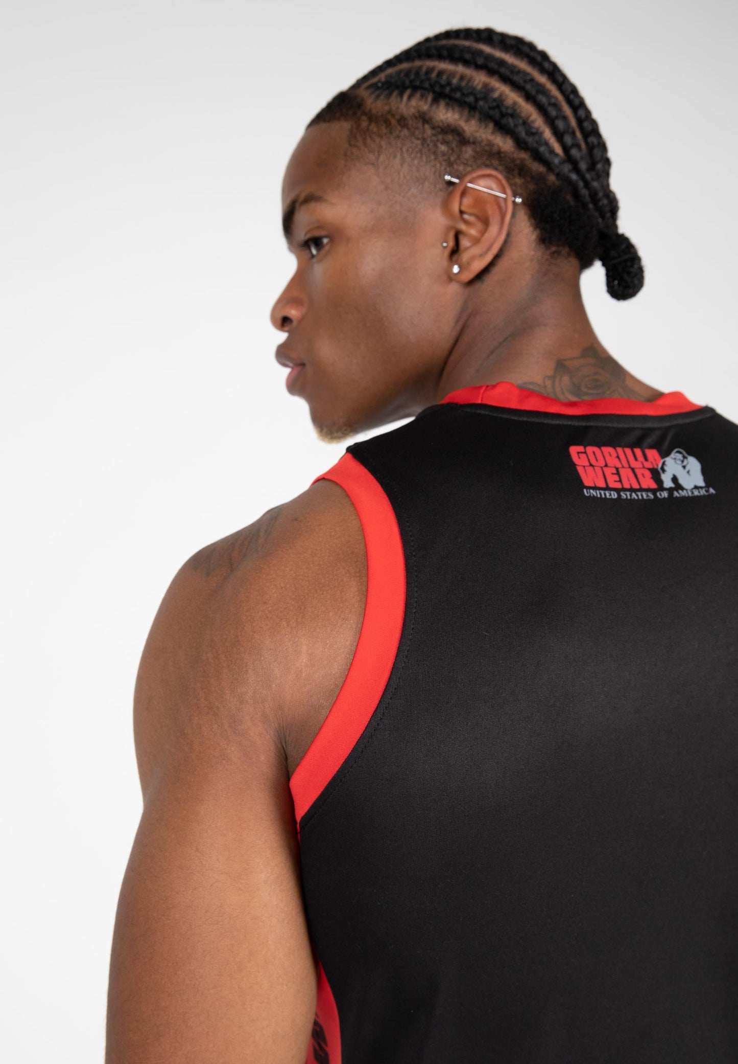 Gorilla Wear Hornell Tank Top, svart/röd