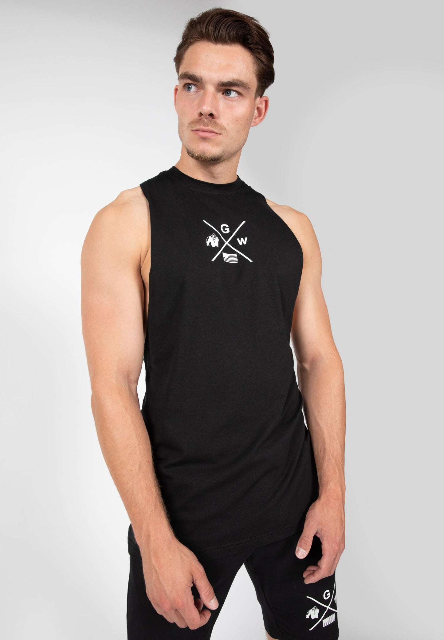 Gorilla Wear Cisco Drop Armhole Tank Top, svart/vit