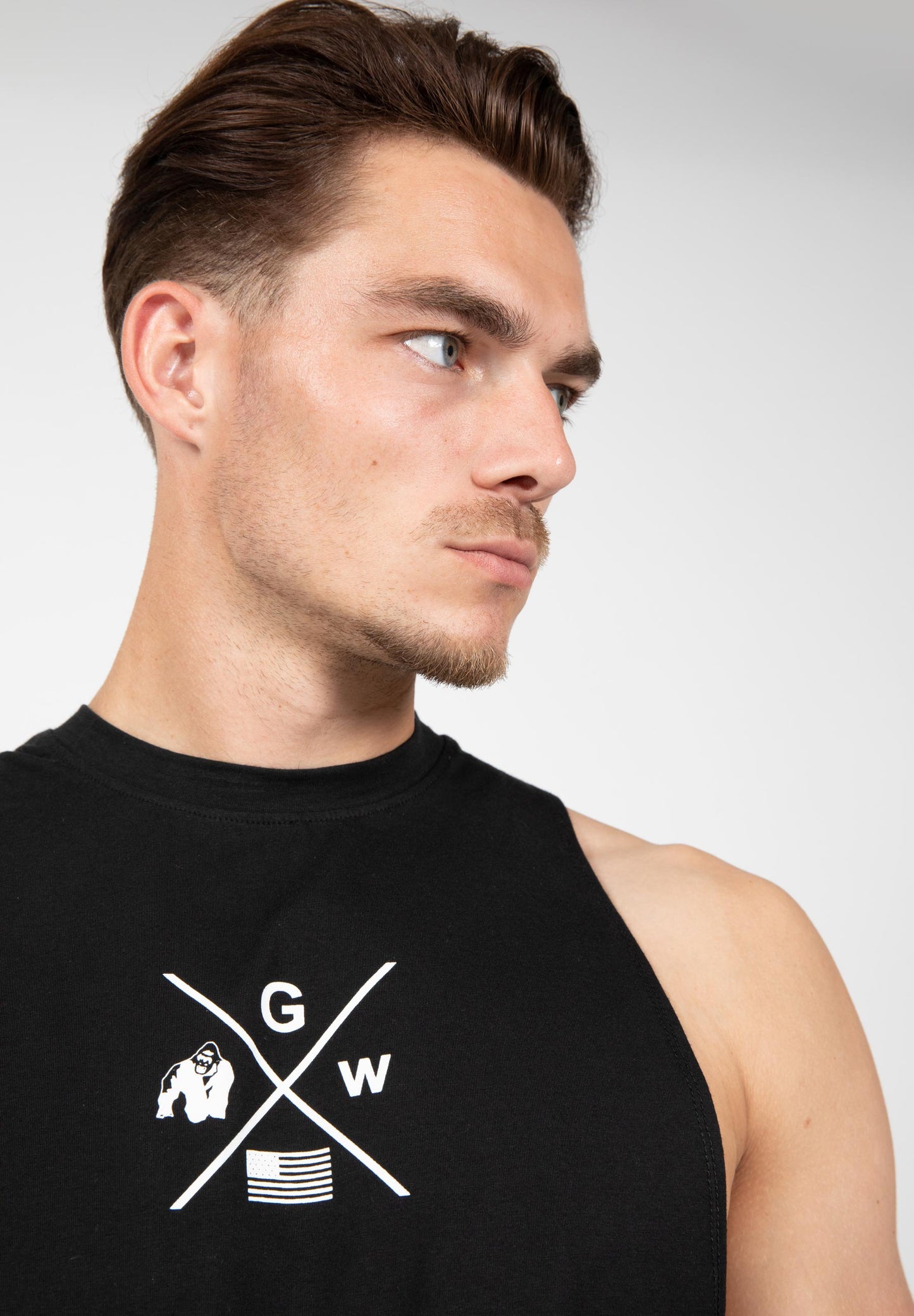 Gorilla Wear Cisco Drop Armhole Tank Top, svart/vit