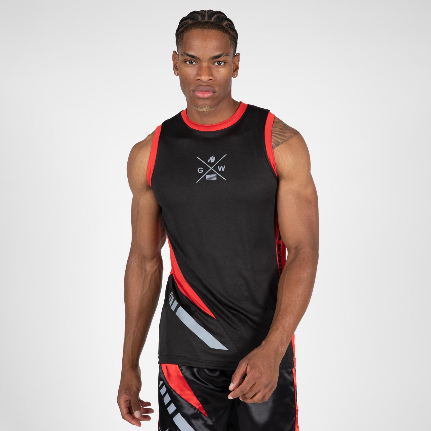 Gorilla Wear Hornell Tank Top, svart/röd