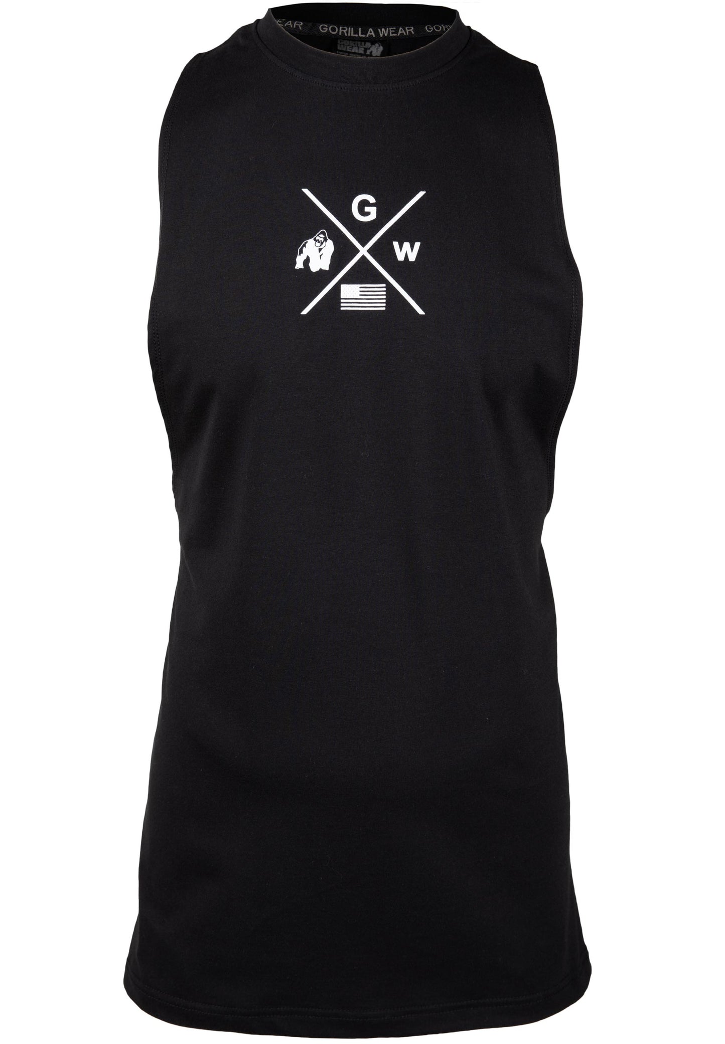 Gorilla Wear Cisco Drop Armhole Tank Top, svart/vit