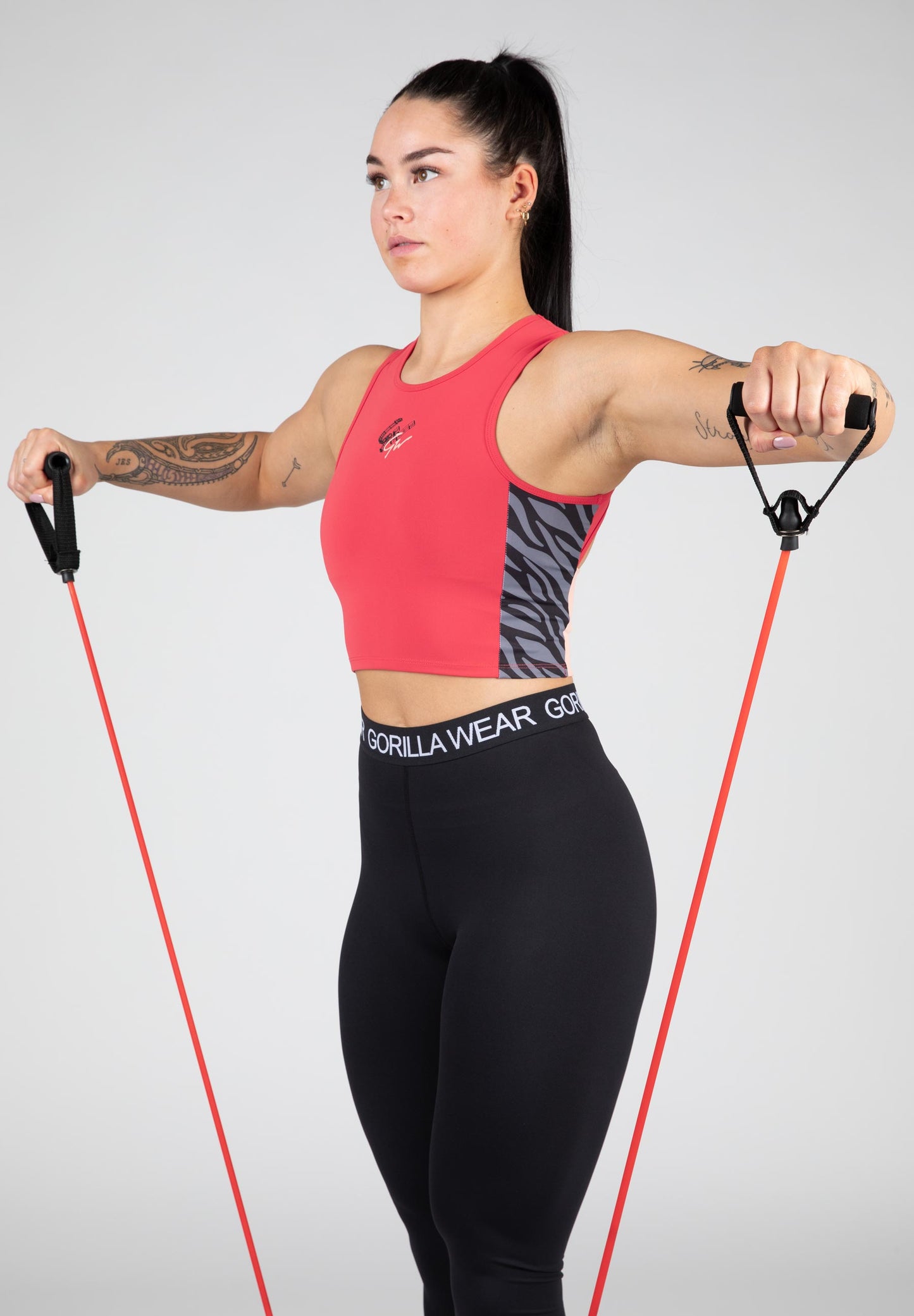 Gorilla Wear Zion Crop Top, röd