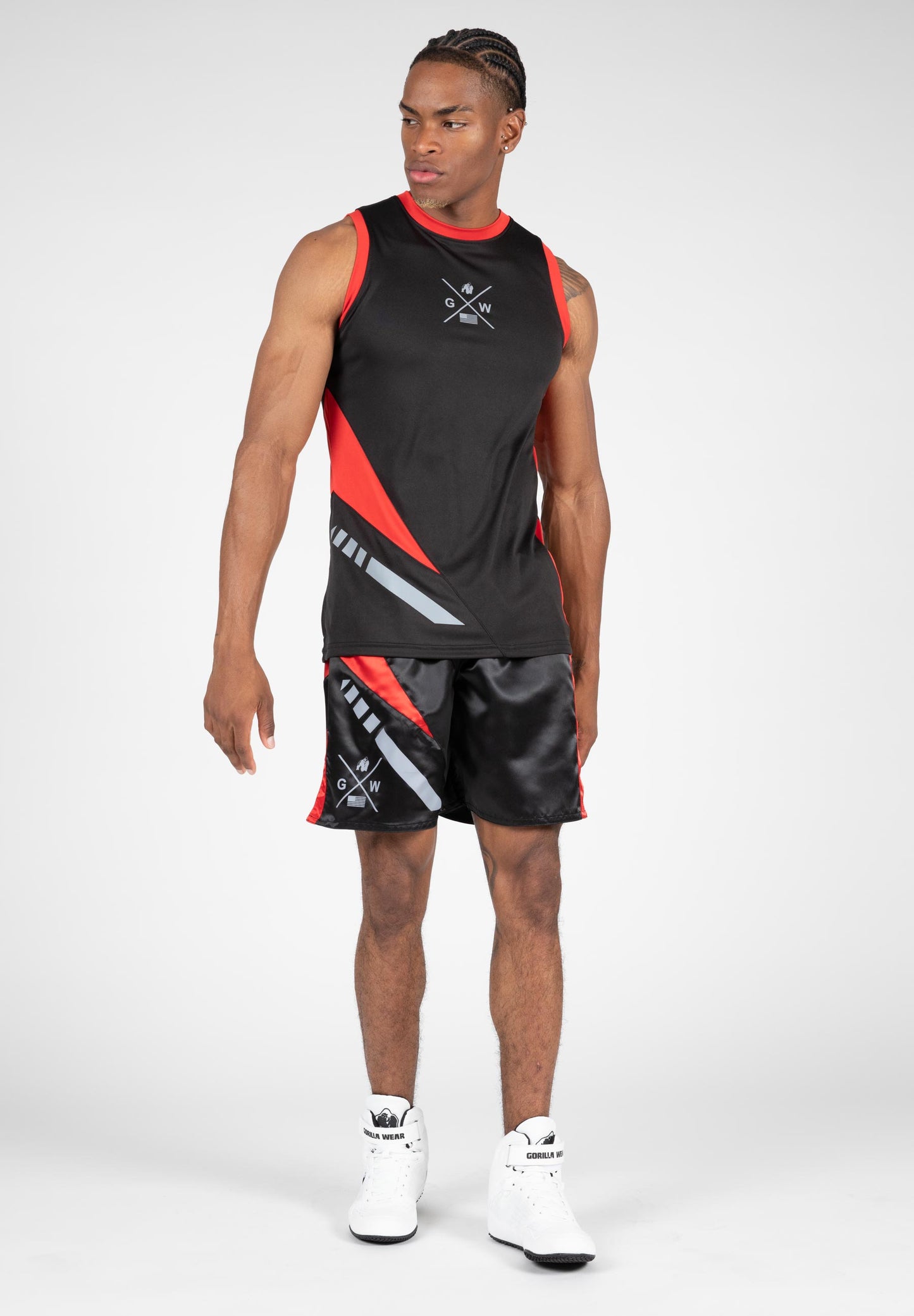 Gorilla Wear Hornell Tank Top, svart/röd