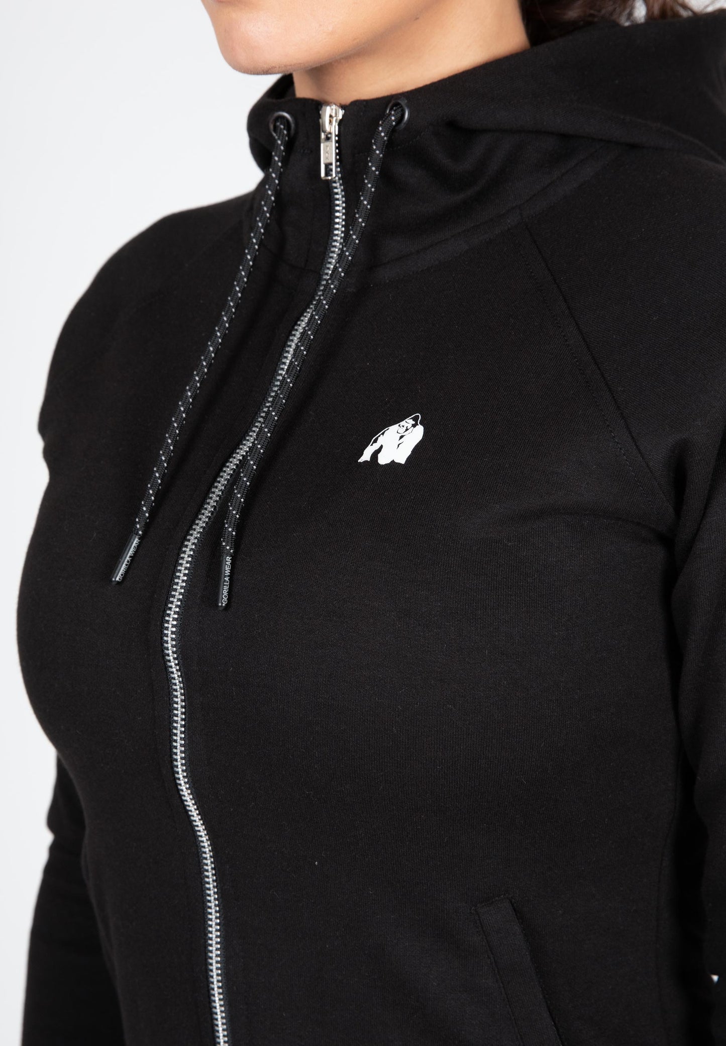 Gorilla Wear Marion Zipped Hoodie, svart