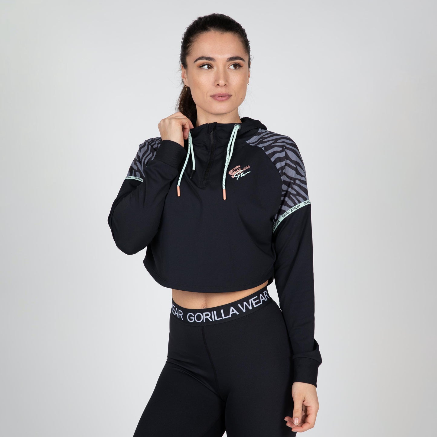 Gorilla Wear Zion Cropped Hoodie, svart