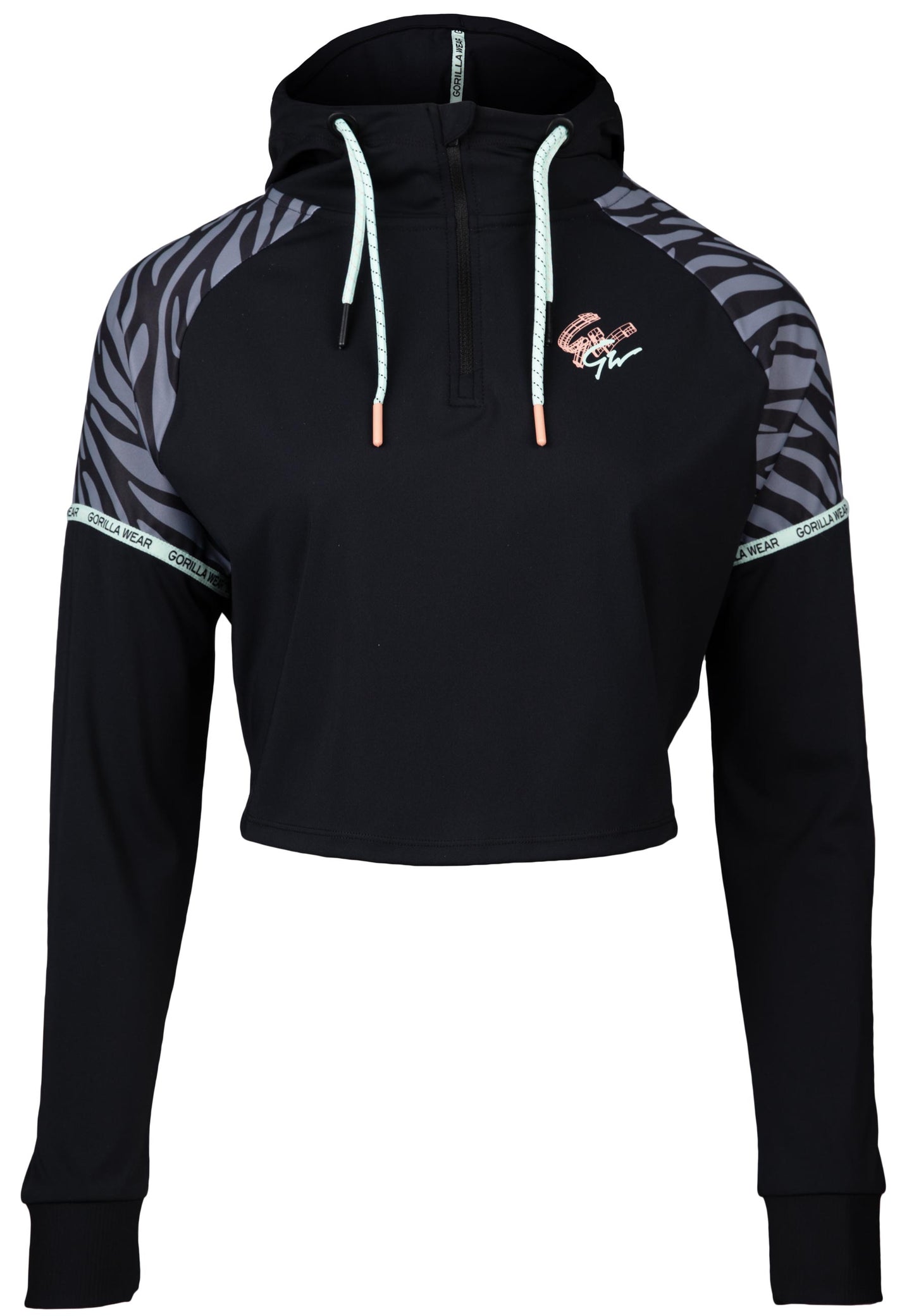 Gorilla Wear Zion Cropped Hoodie, svart