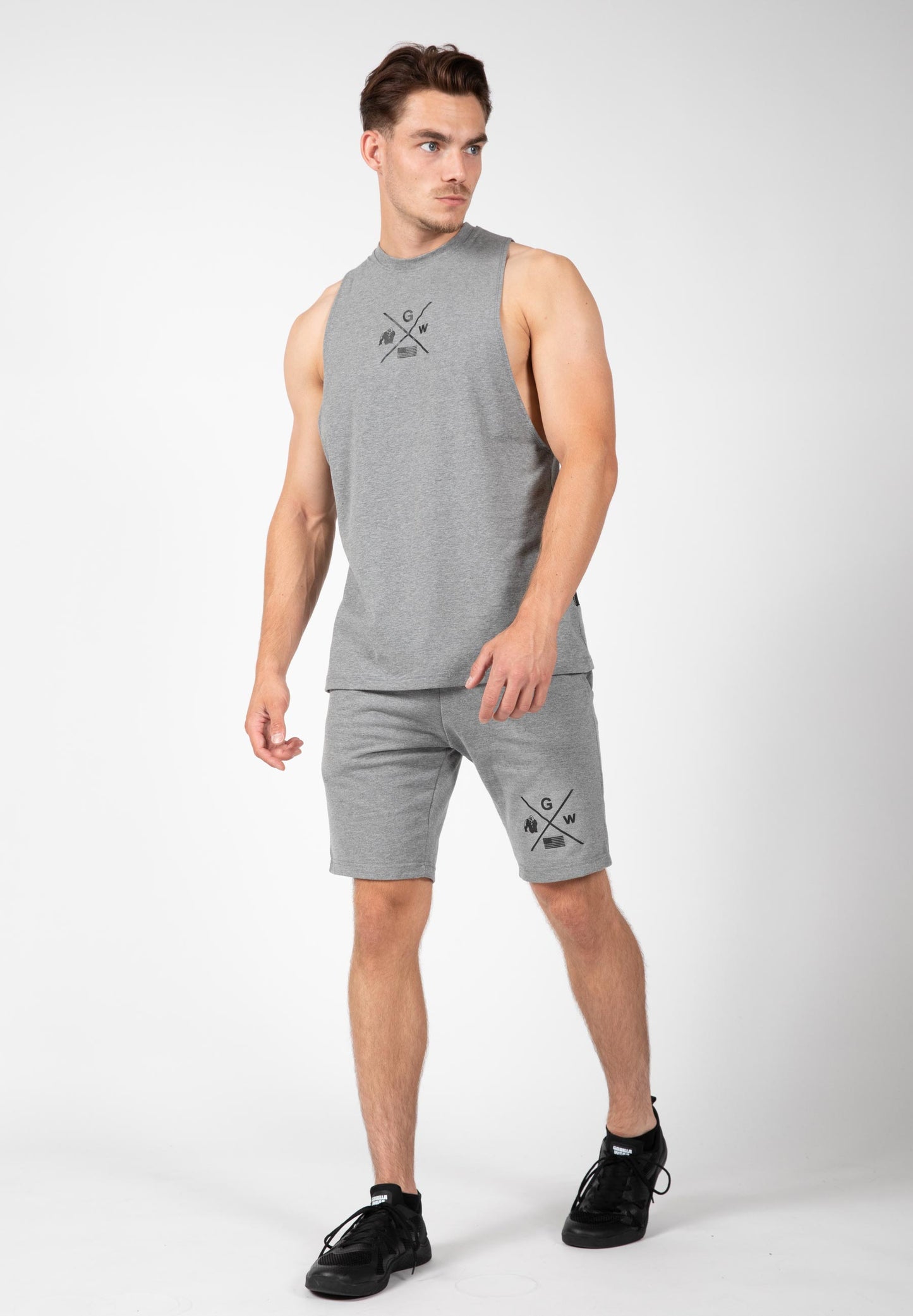 Gorilla Wear Cisco Drop Armhole Tank Top, grå/svart