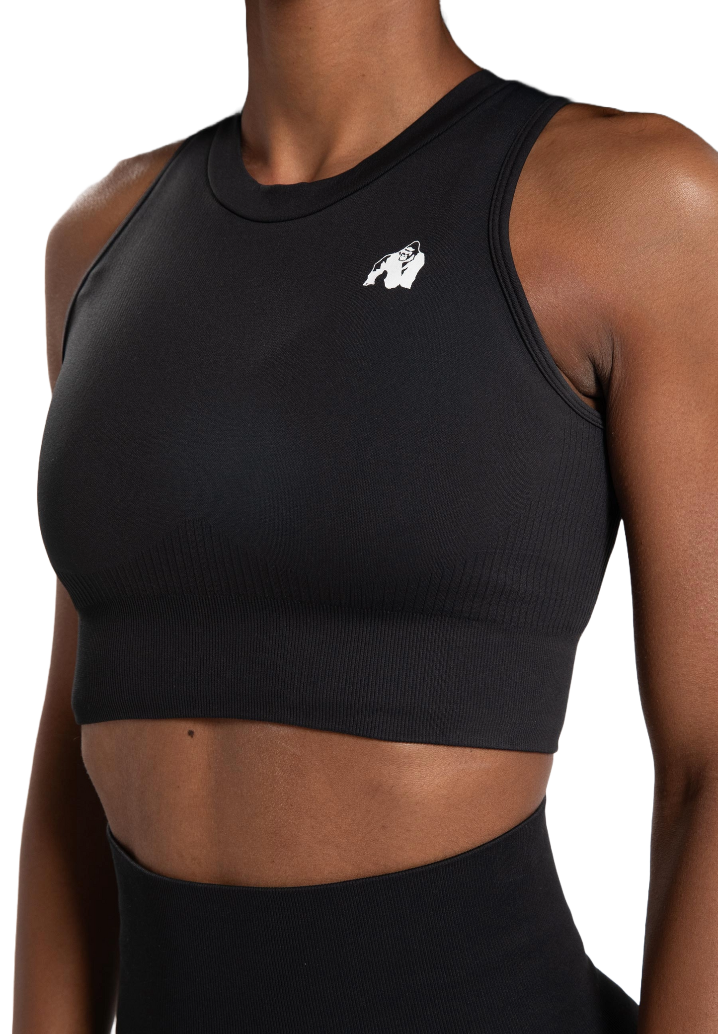 Gorilla Wear Olivia Seamless Crop Top, svart