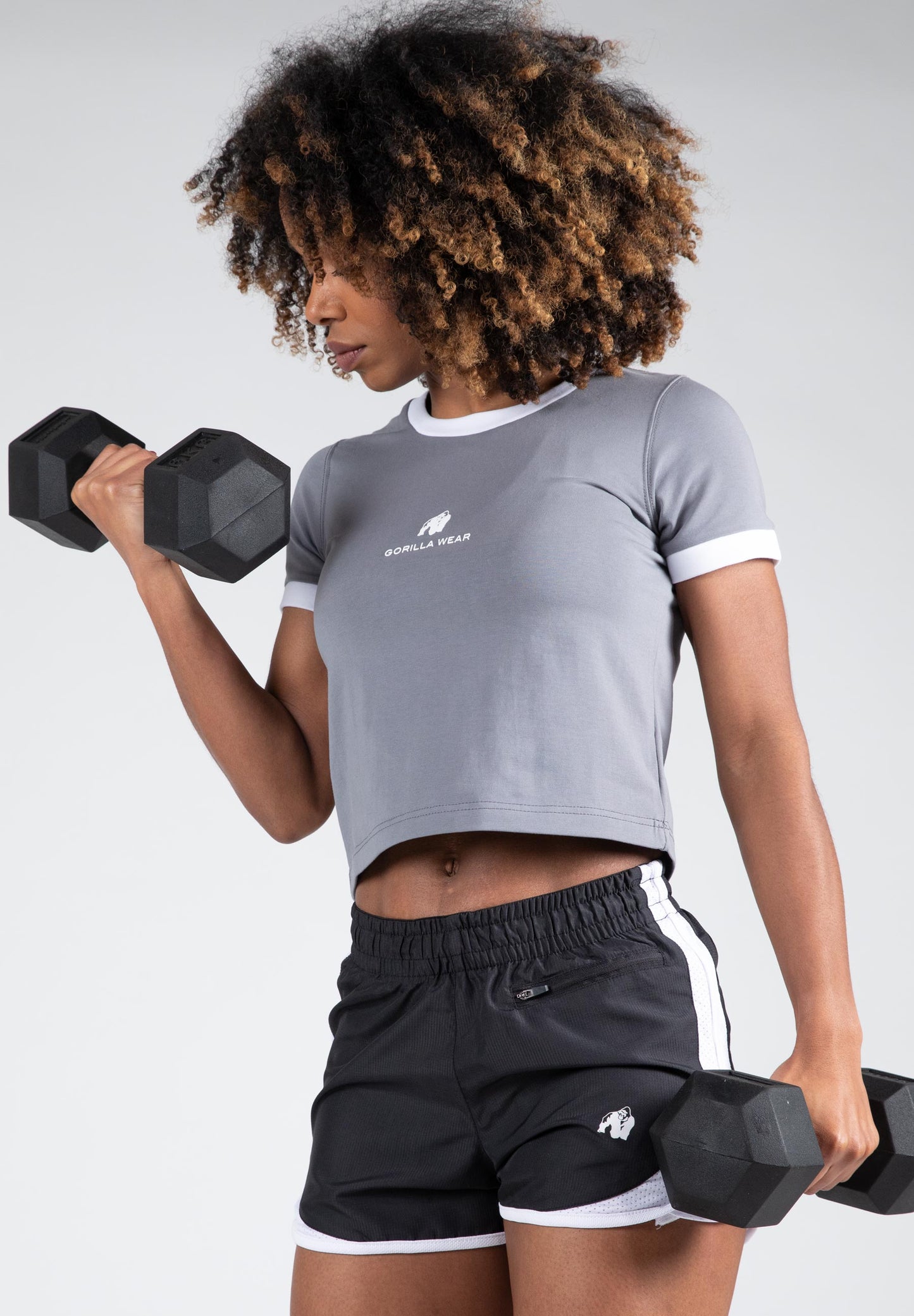 Gorilla Wear New Orleans Cropped T-Shirt, grå