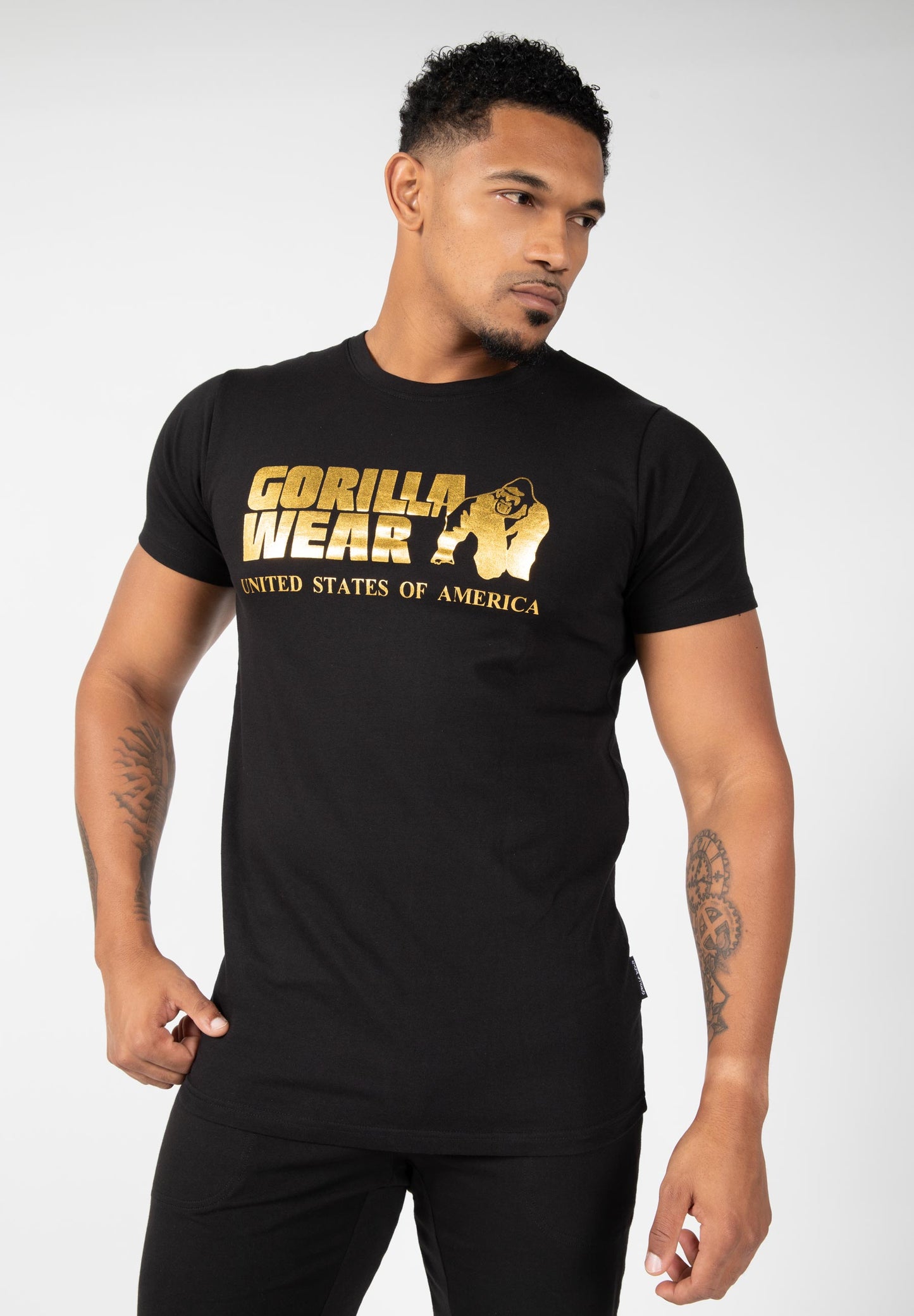 Gorilla Wear T-shirt, svart/guld