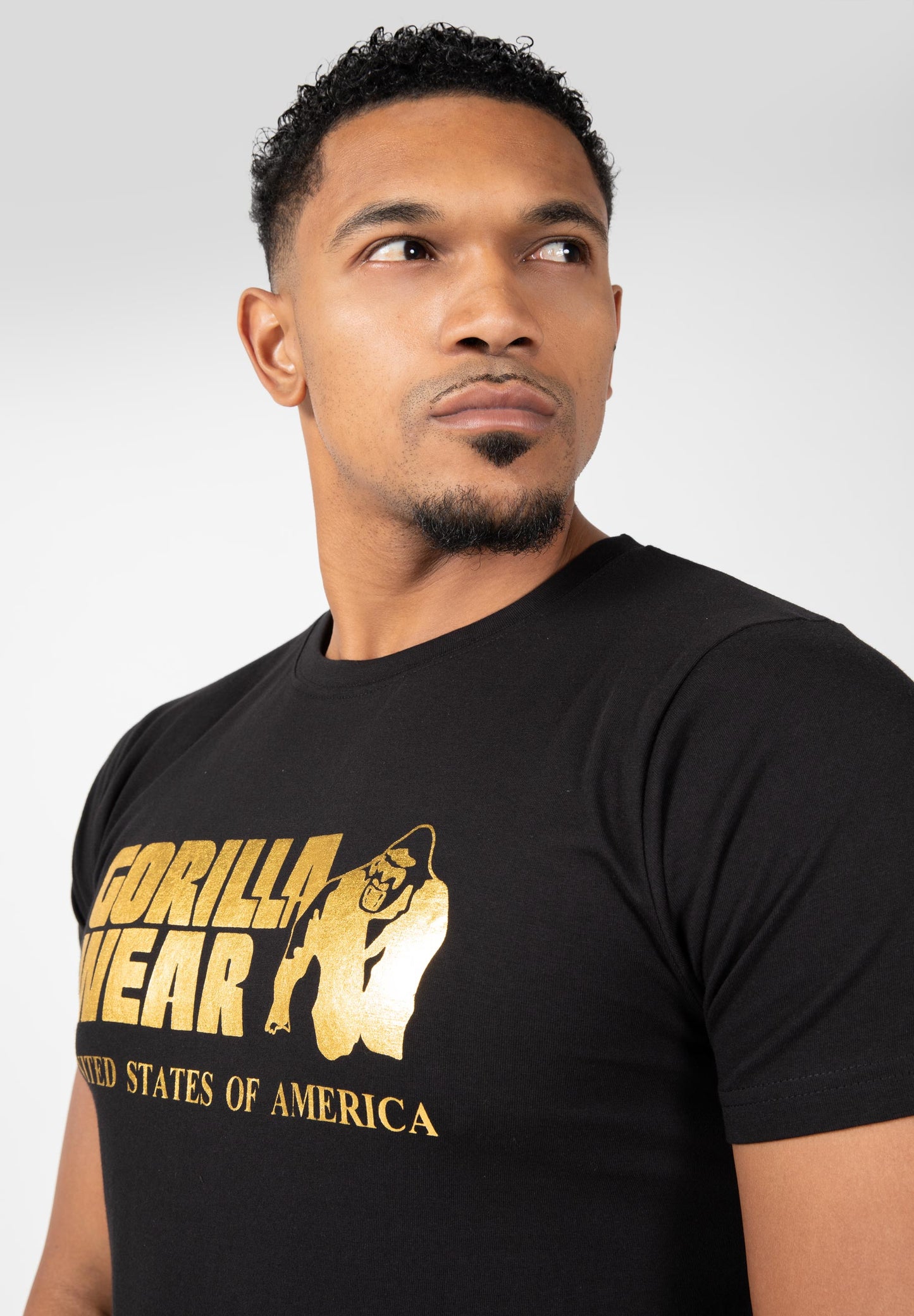 Gorilla Wear T-shirt, svart/guld