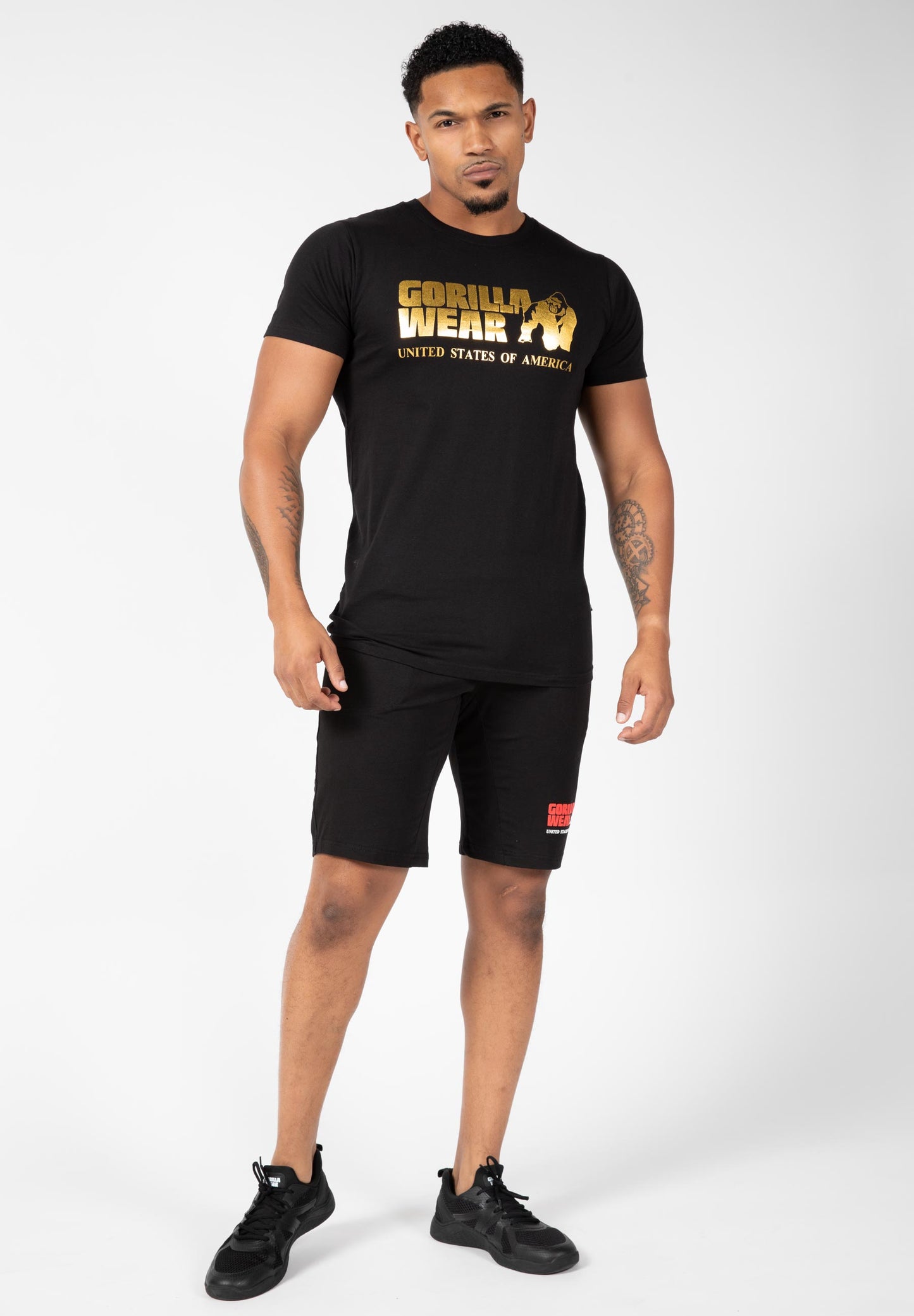 Gorilla Wear T-shirt, svart/guld