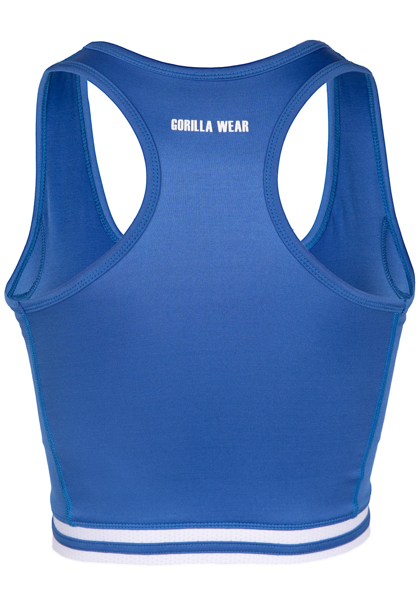 Gorilla Wear Mesa Zip Front Crop Top, blå