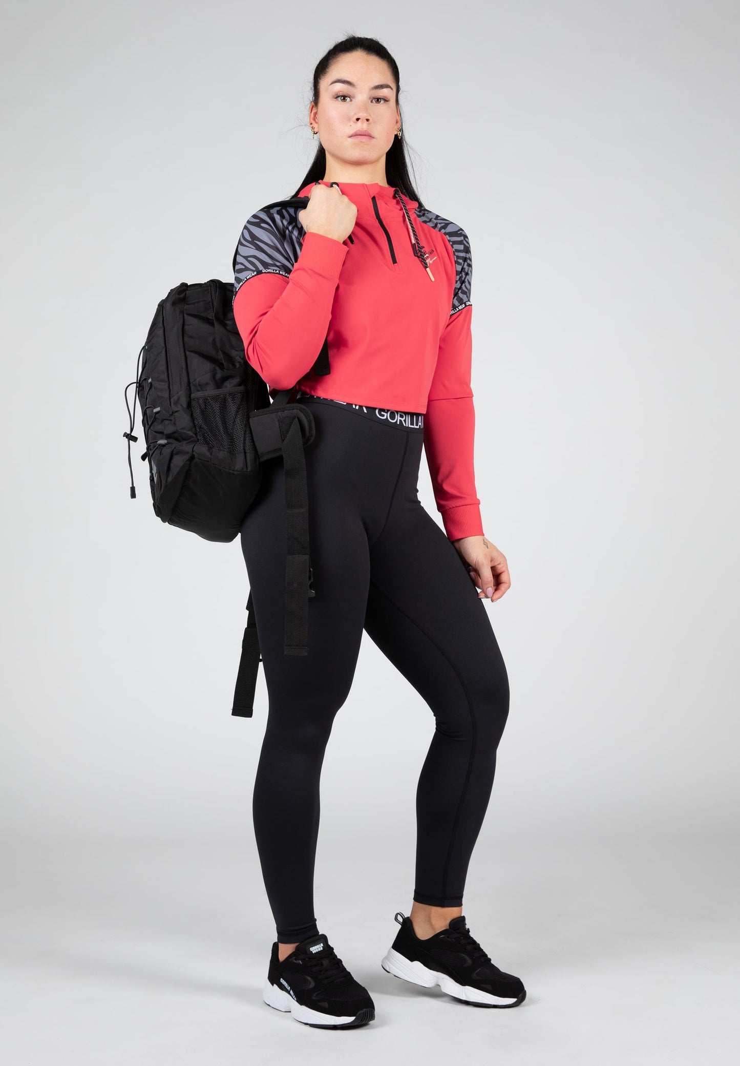 Gorilla Wear Zion Cropped Hoodie, röd