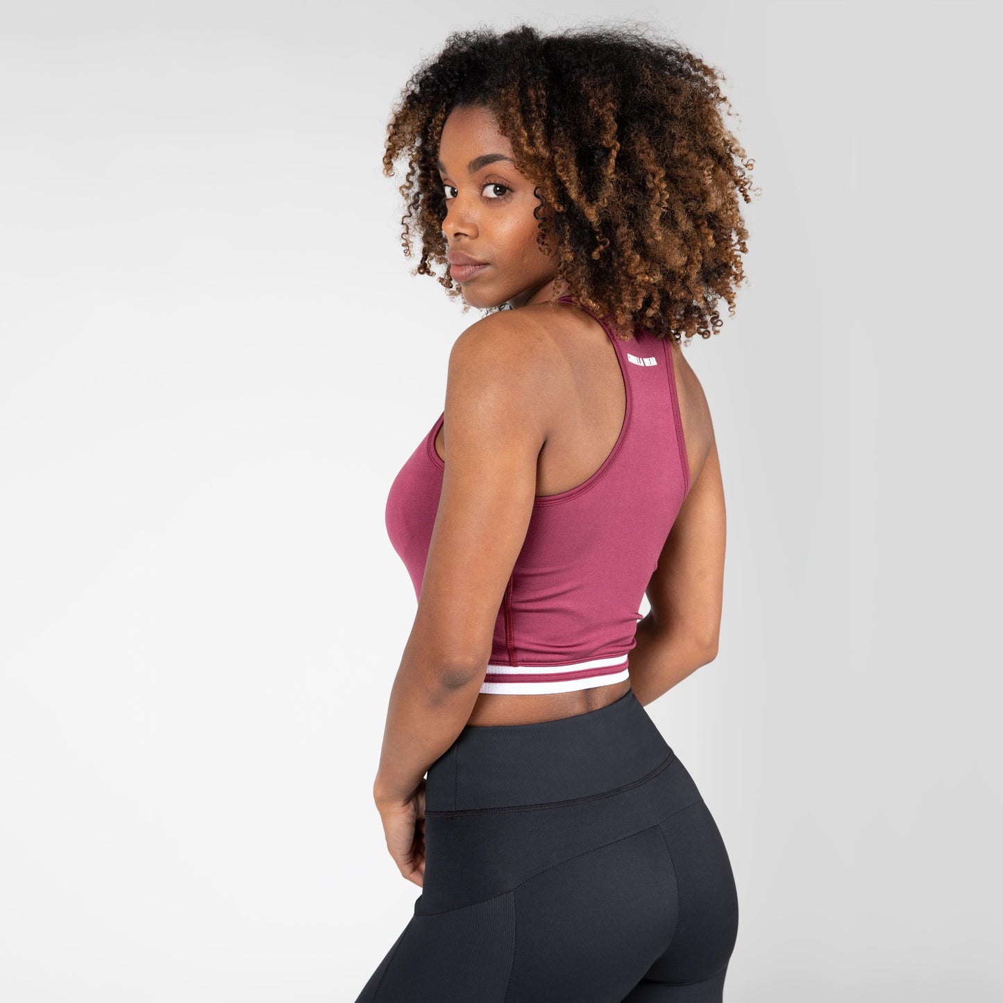 Gorilla Wear Mesa Zip Front Crop Top, röd