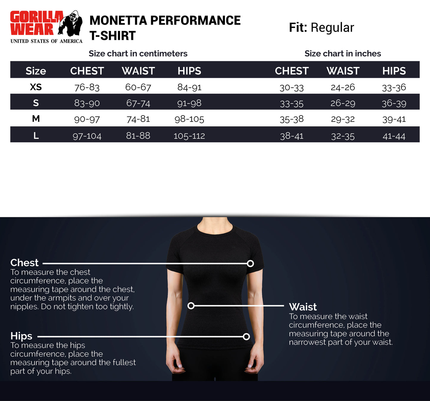 Gorilla Wear Monetta Performance T-Shirt, rosa