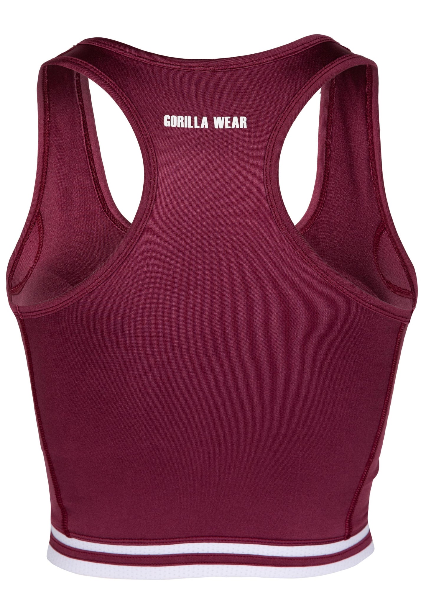 Gorilla Wear Mesa Zip Front Crop Top, röd