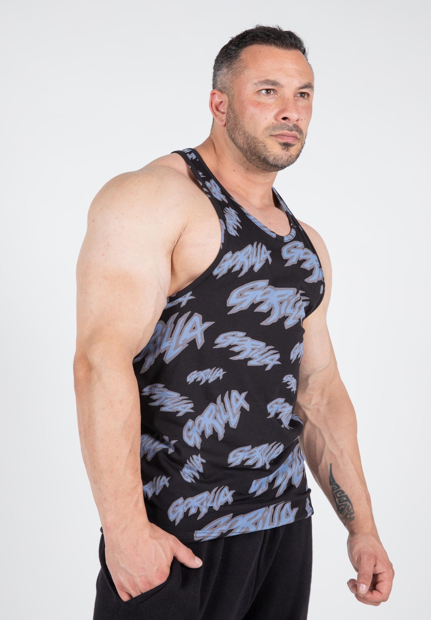 Gorilla Wear Legacy Tank Top, svart/blå