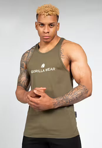 Gorilla Wear Carter Stretch Tank Top, armégrön