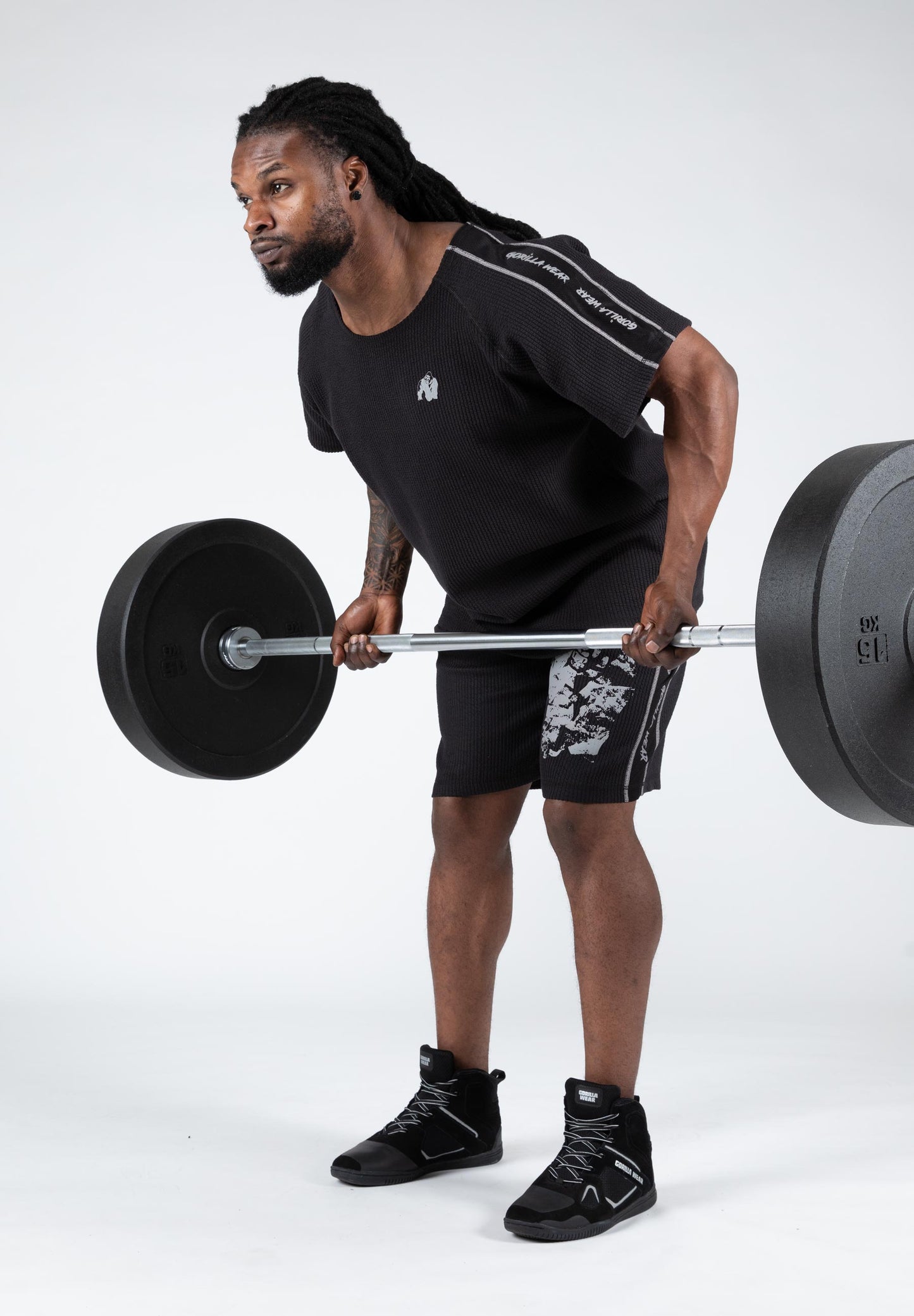 Gorilla Wear- Buffalo Old School Workout Shorts, svart/grå