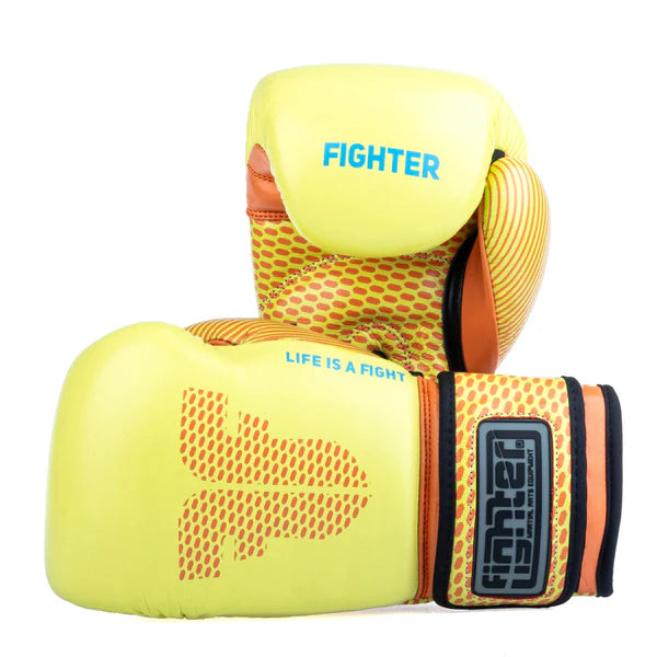 Träningshandskar för boxning - gul/orange, FBG-TRN-004